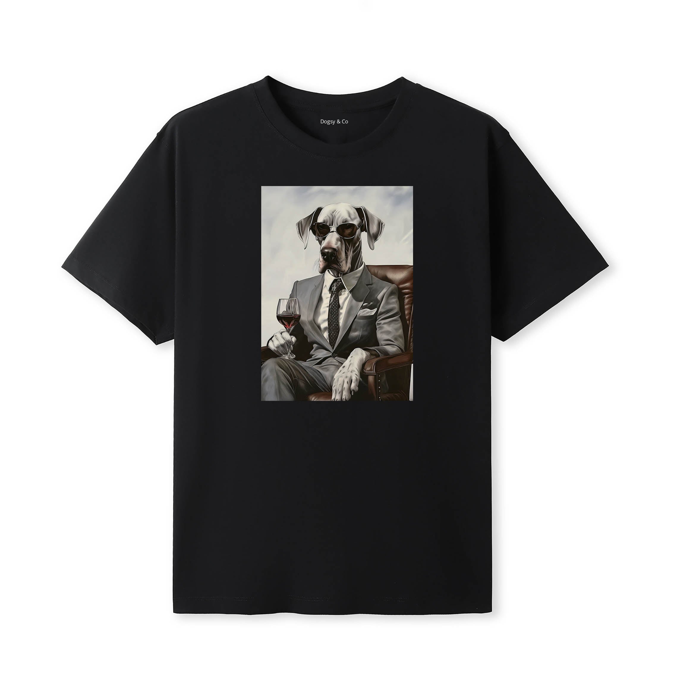 Great Dane distinguished gentleman dog t-shirt - black
