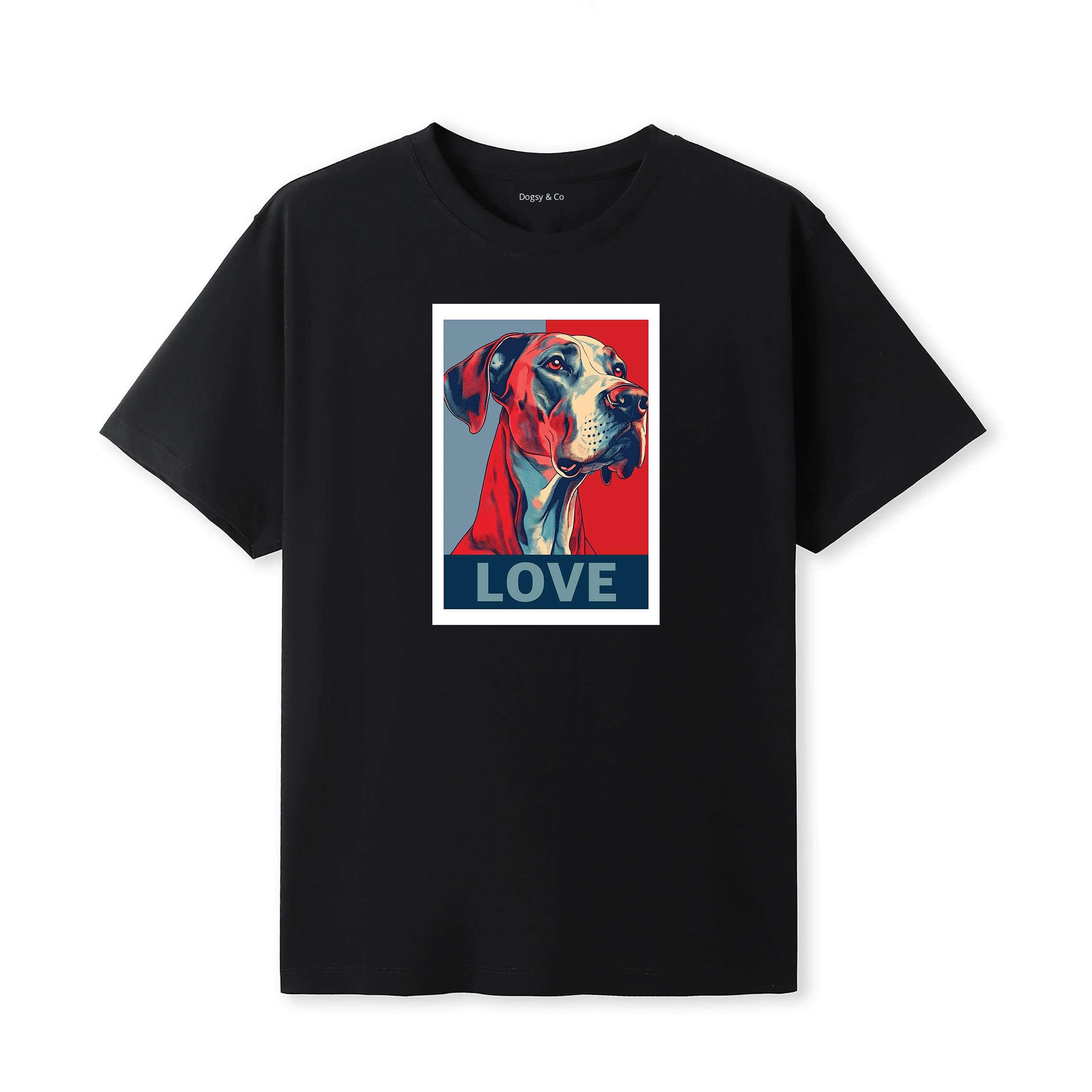 Great Dane Love Pop Art T-Shirt V1