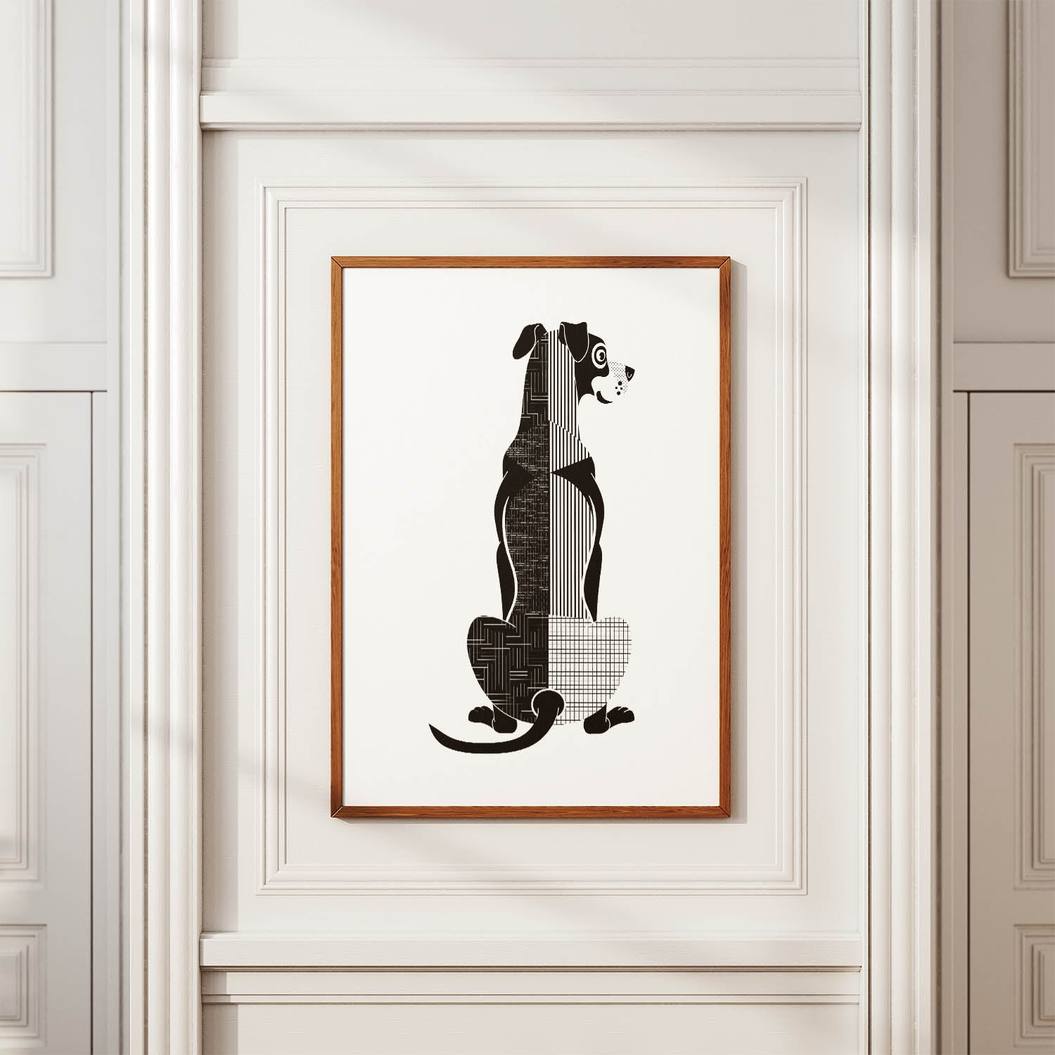 Great Dane Geometric Line Art mockup