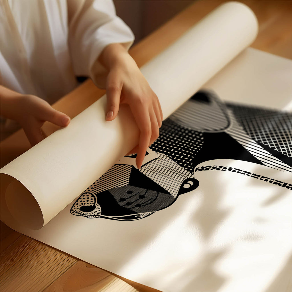 Great Dane Geometric Line Art mockup