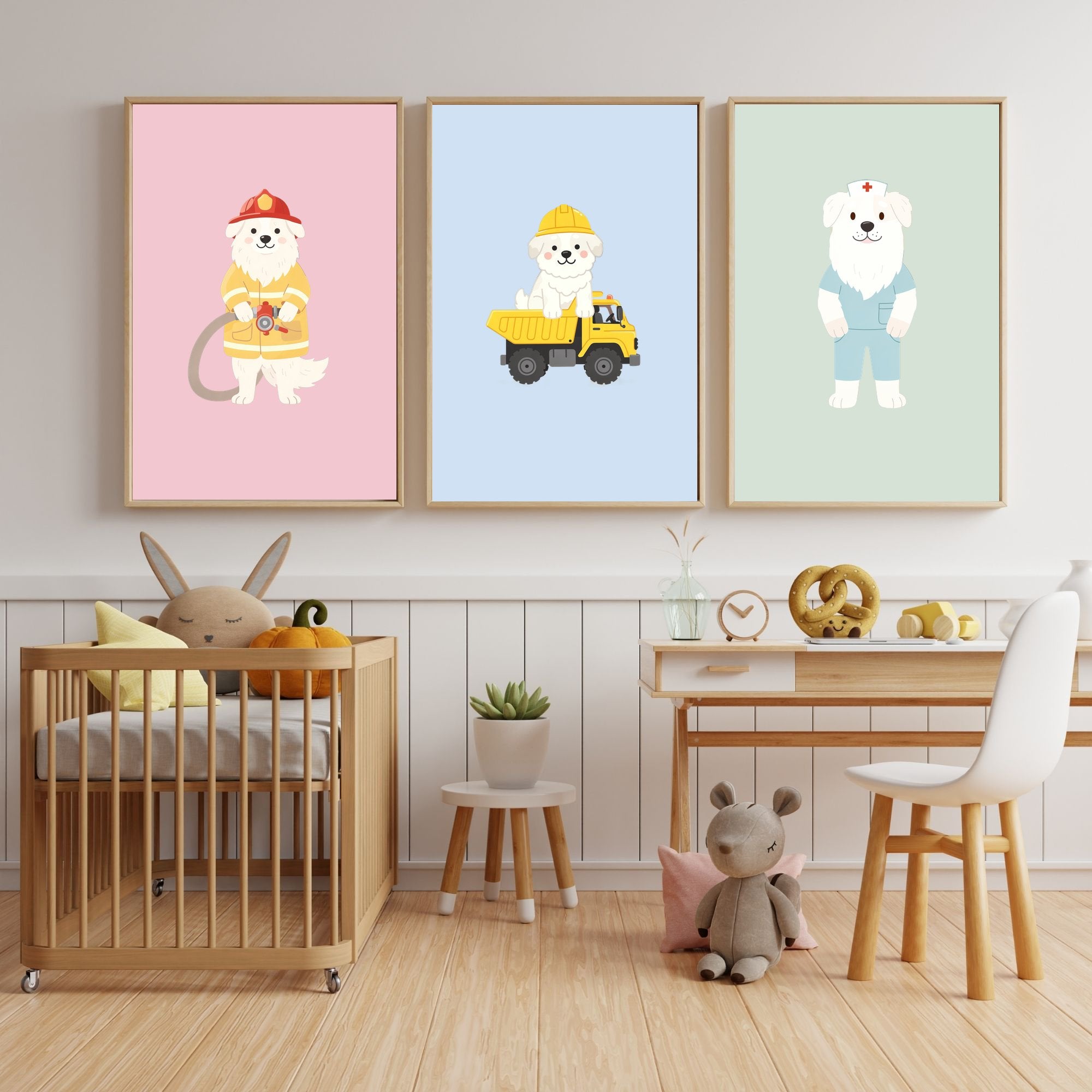 Great Pyrenees Kids Nursery Wall Art Print Bundle — 22 Dog Costume Designs, 5 Colours, 6 Print Sizes | Digital Download