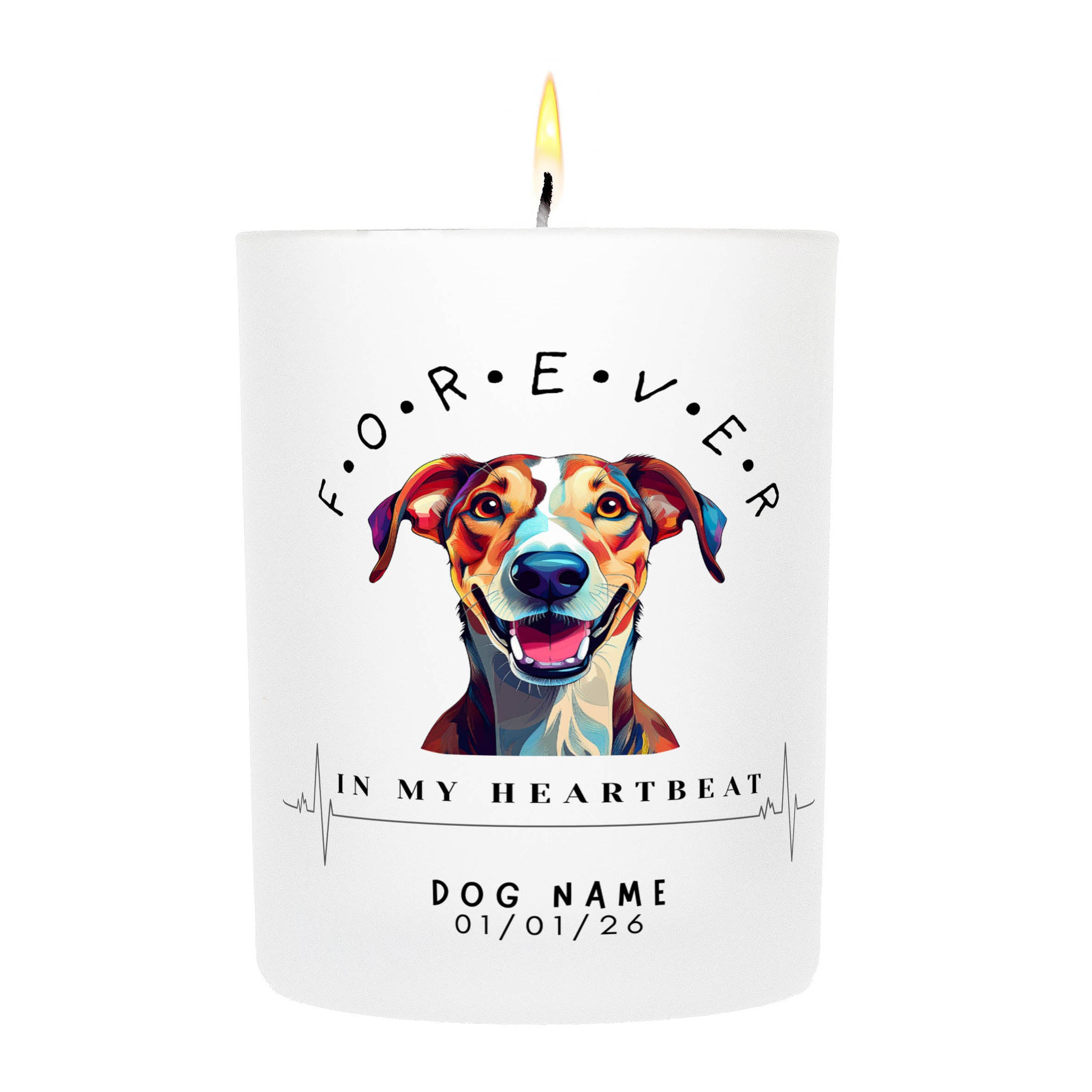 Greyhound – Forever in My Heartbeat Custom Candle