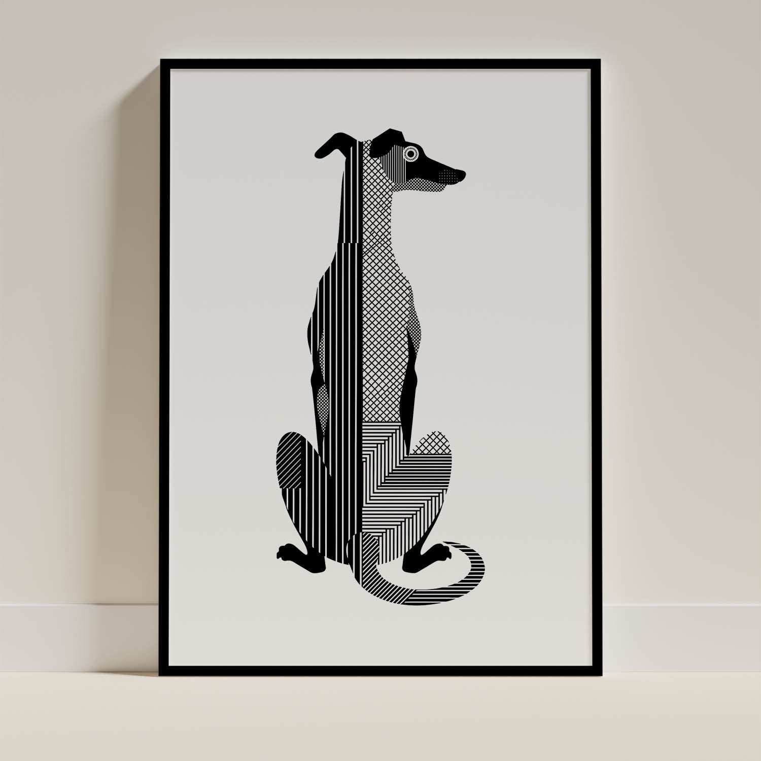Greyhound Geometric Line Art mockup