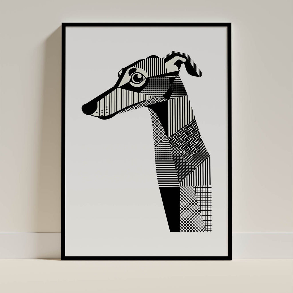 Greyhound Geometric Line Art mockup