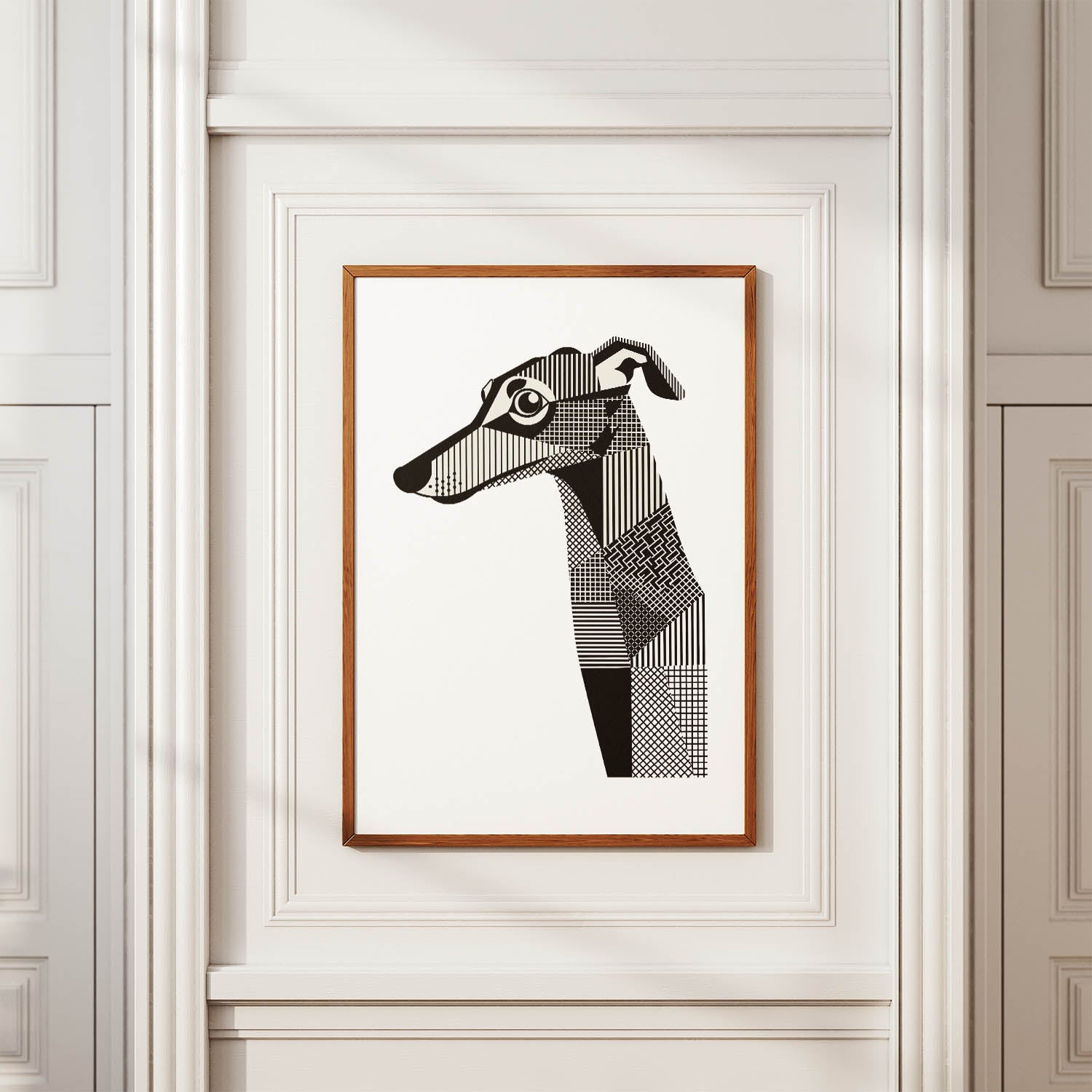 Greyhound Geometric Line Art mockup