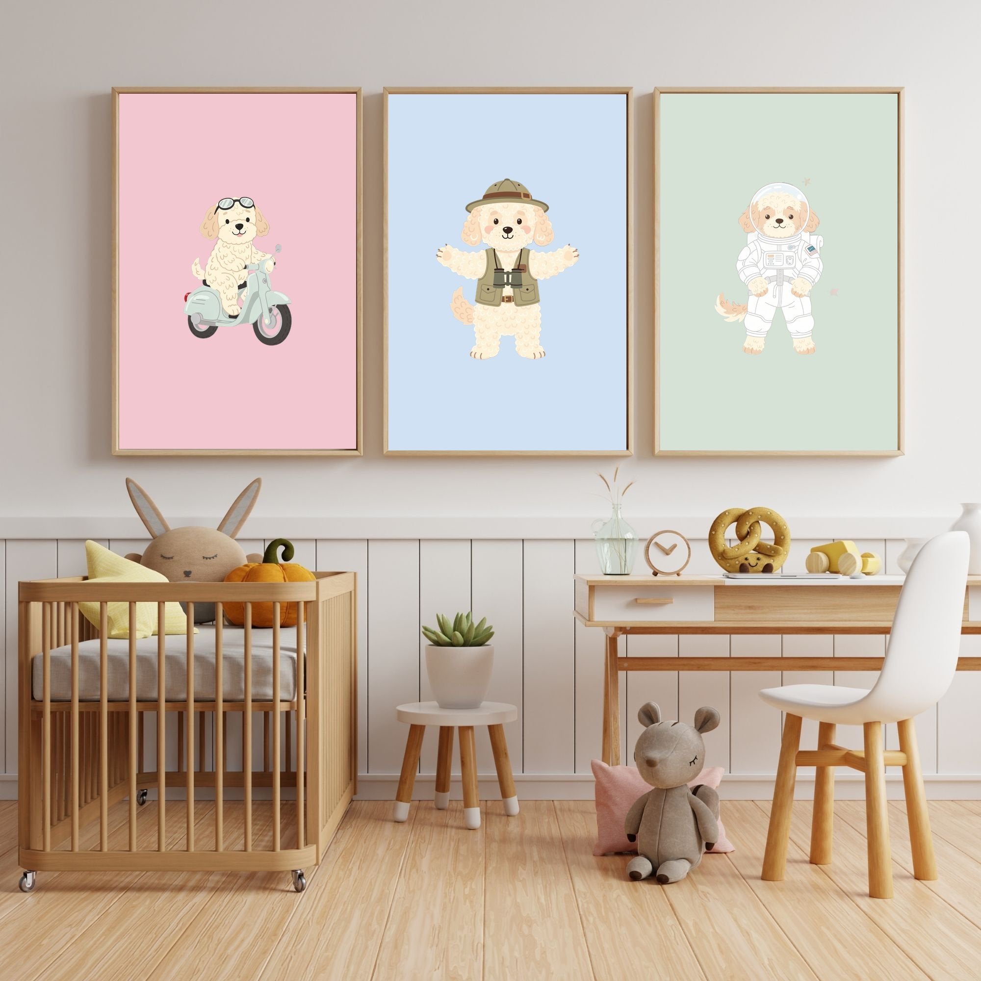 Groodle Kids Nursery Wall Art Print Bundle — 22 Dog Costume Designs, 5 Colours, 6 Print Sizes | Digital Download