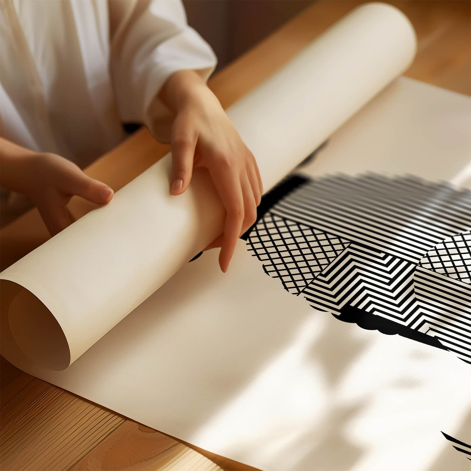 Groodle Geometric Line Art mockup