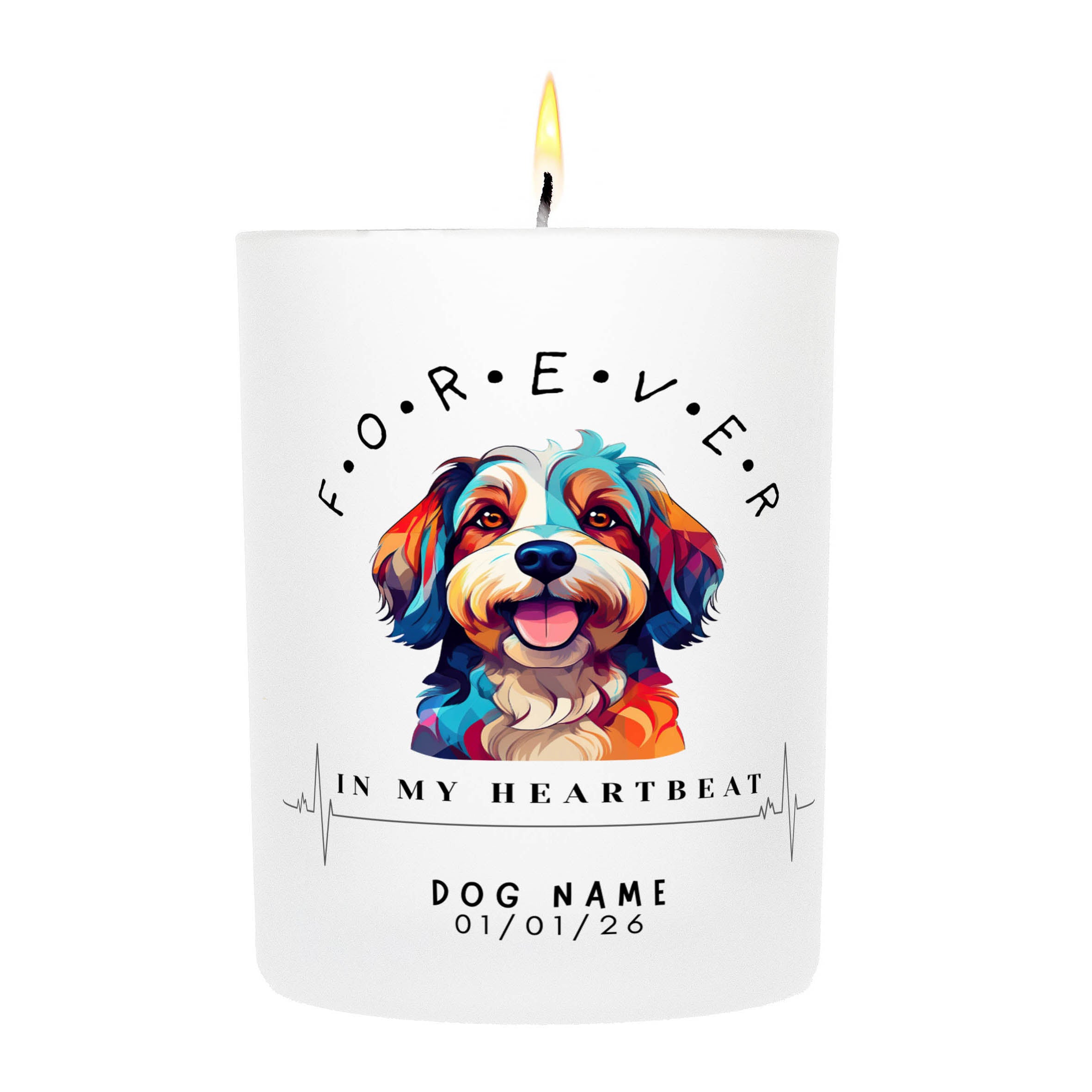 Havanese – Forever in My Heartbeat Custom Candle