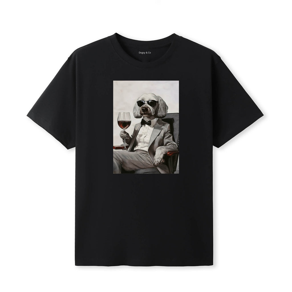 Havanese distinguished gentleman dog t-shirt - black