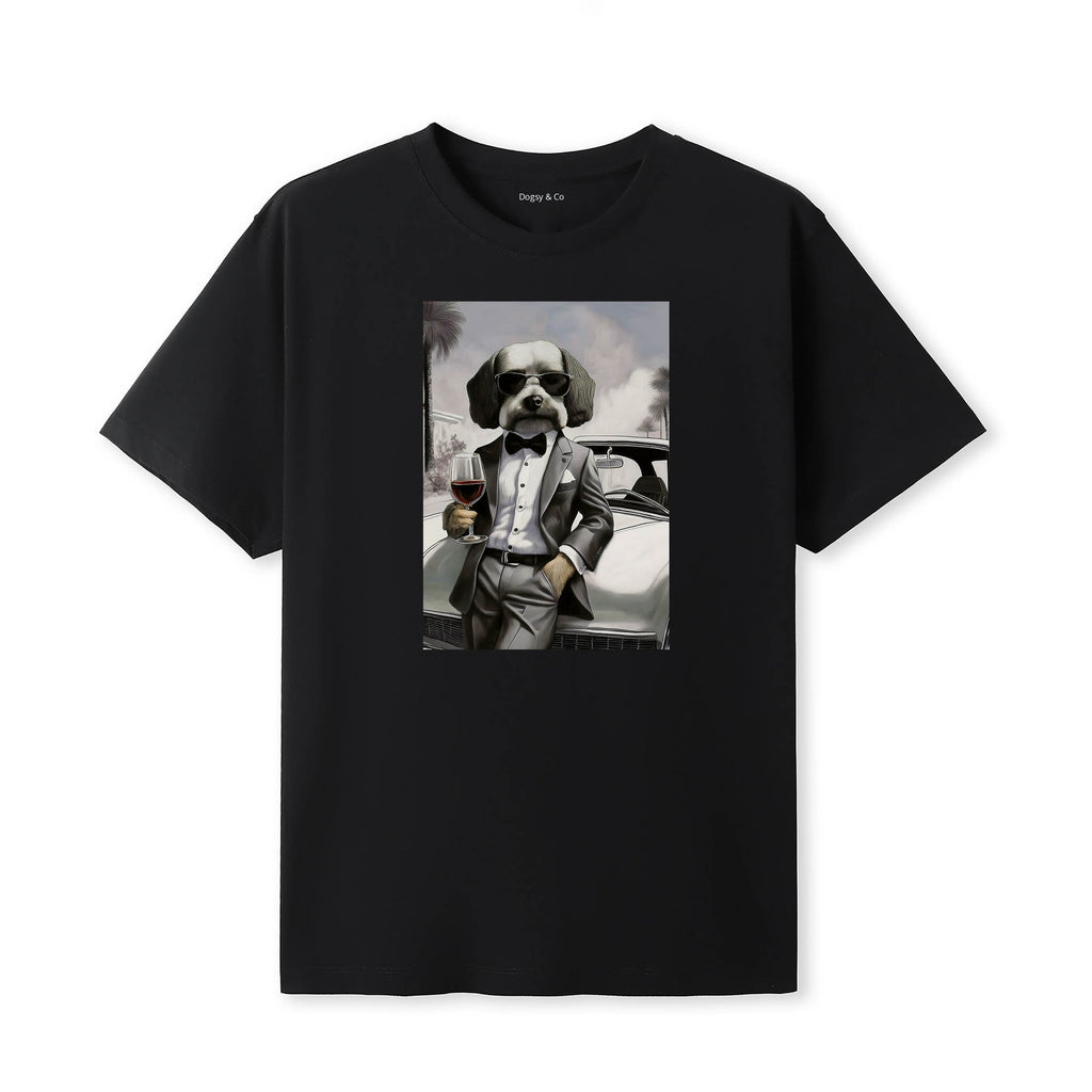 Havanese distinguished gentleman dog t-shirt - black