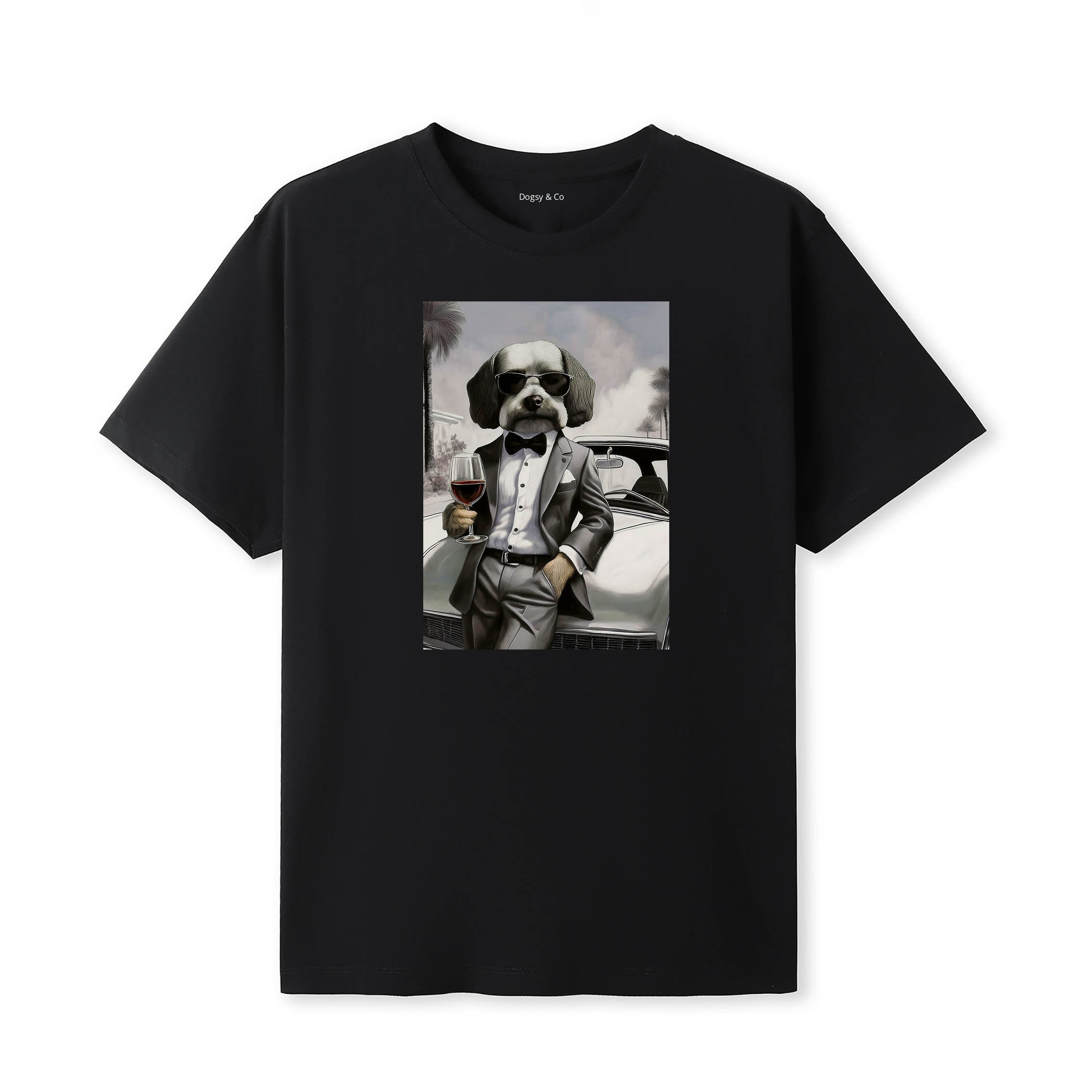 Havanese distinguished gentleman dog t-shirt - black