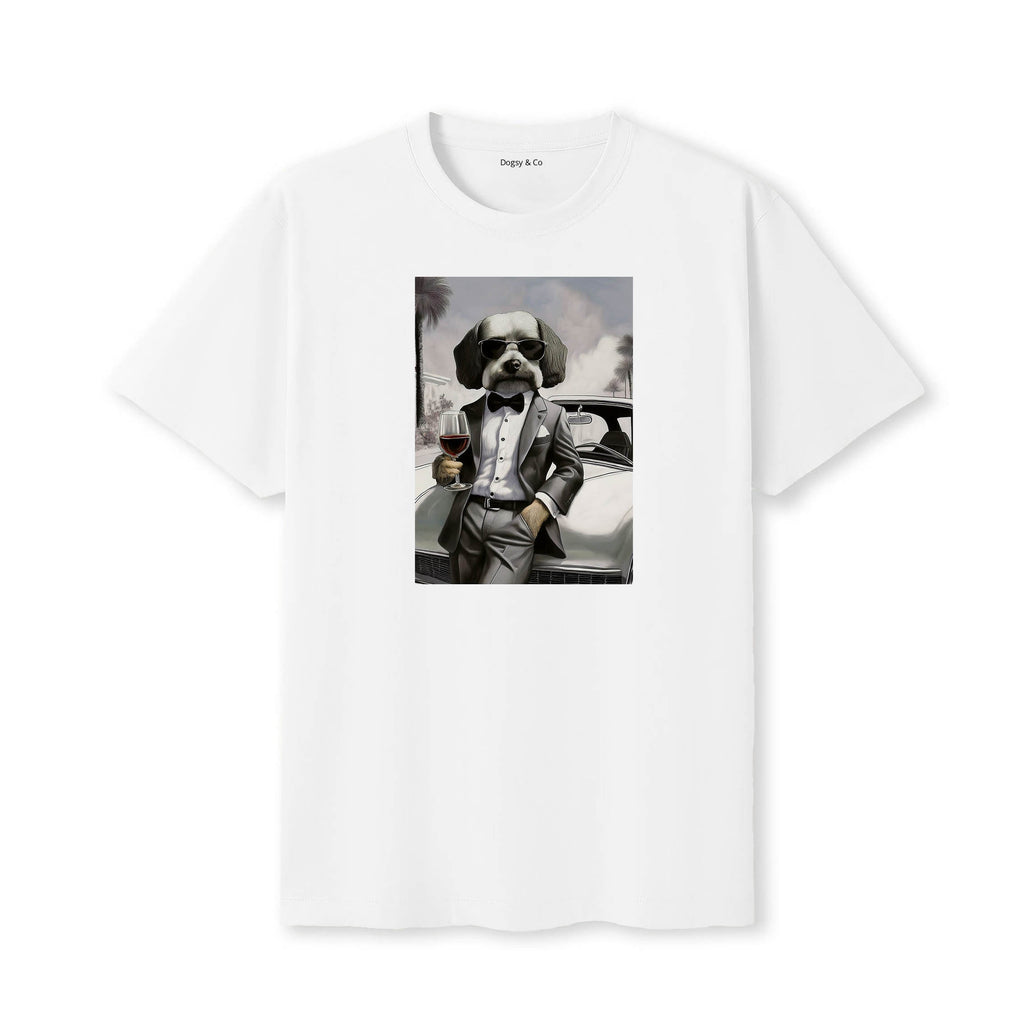 Havanese distinguished gentleman dog t-shirt - white