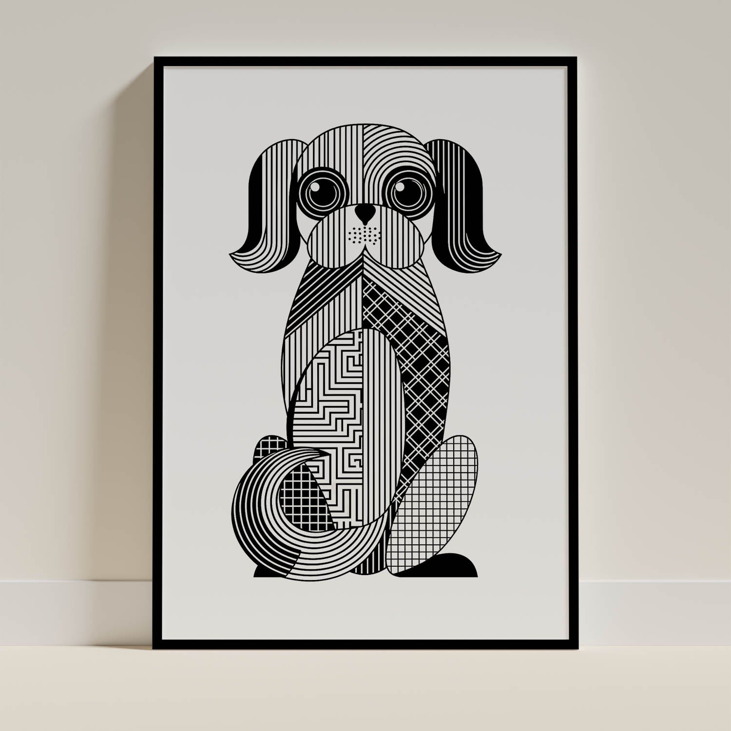 Havanese Geometric Line Art mockup