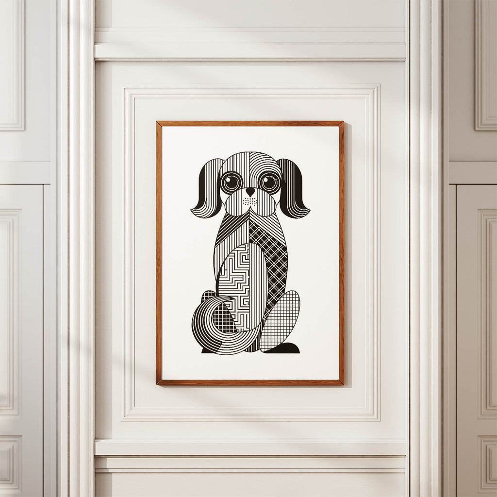 Havanese Geometric Line Art mockup