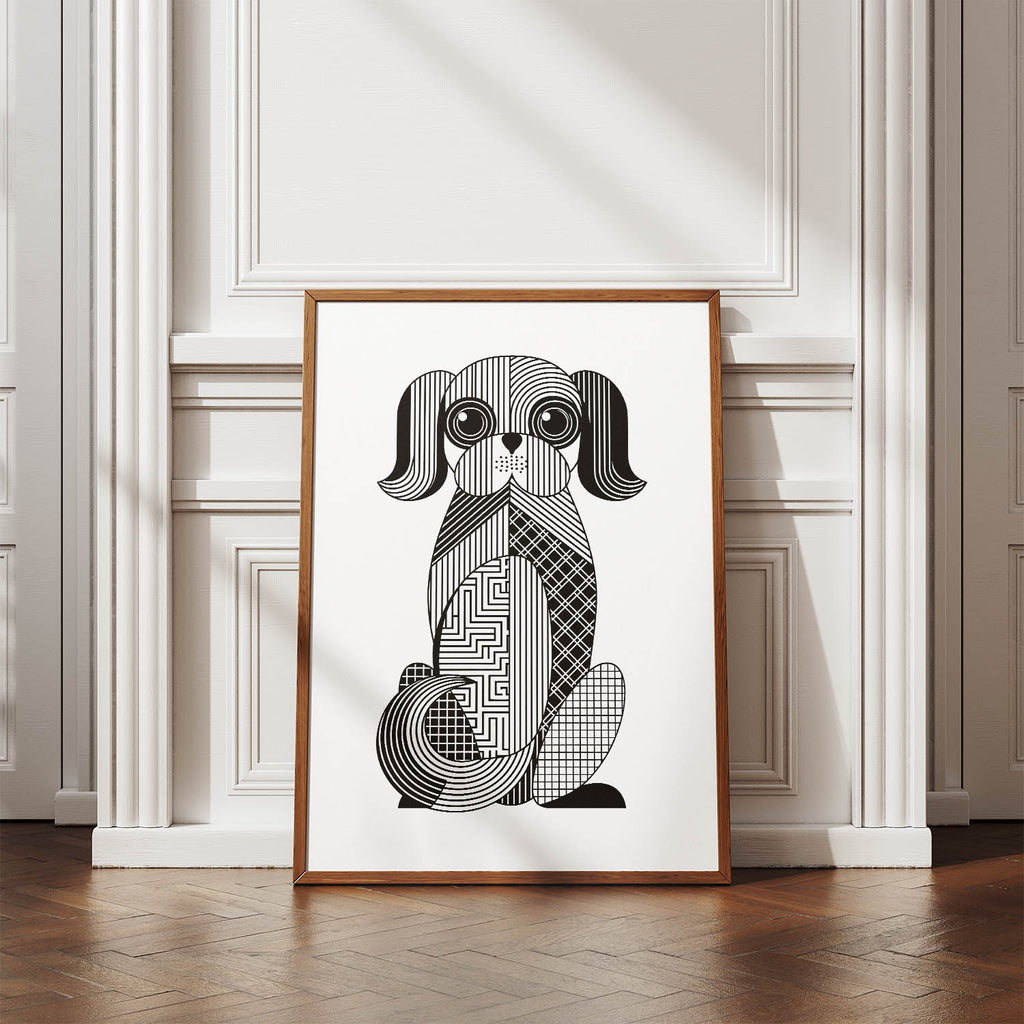 Havanese Geometric Line Art mockup
