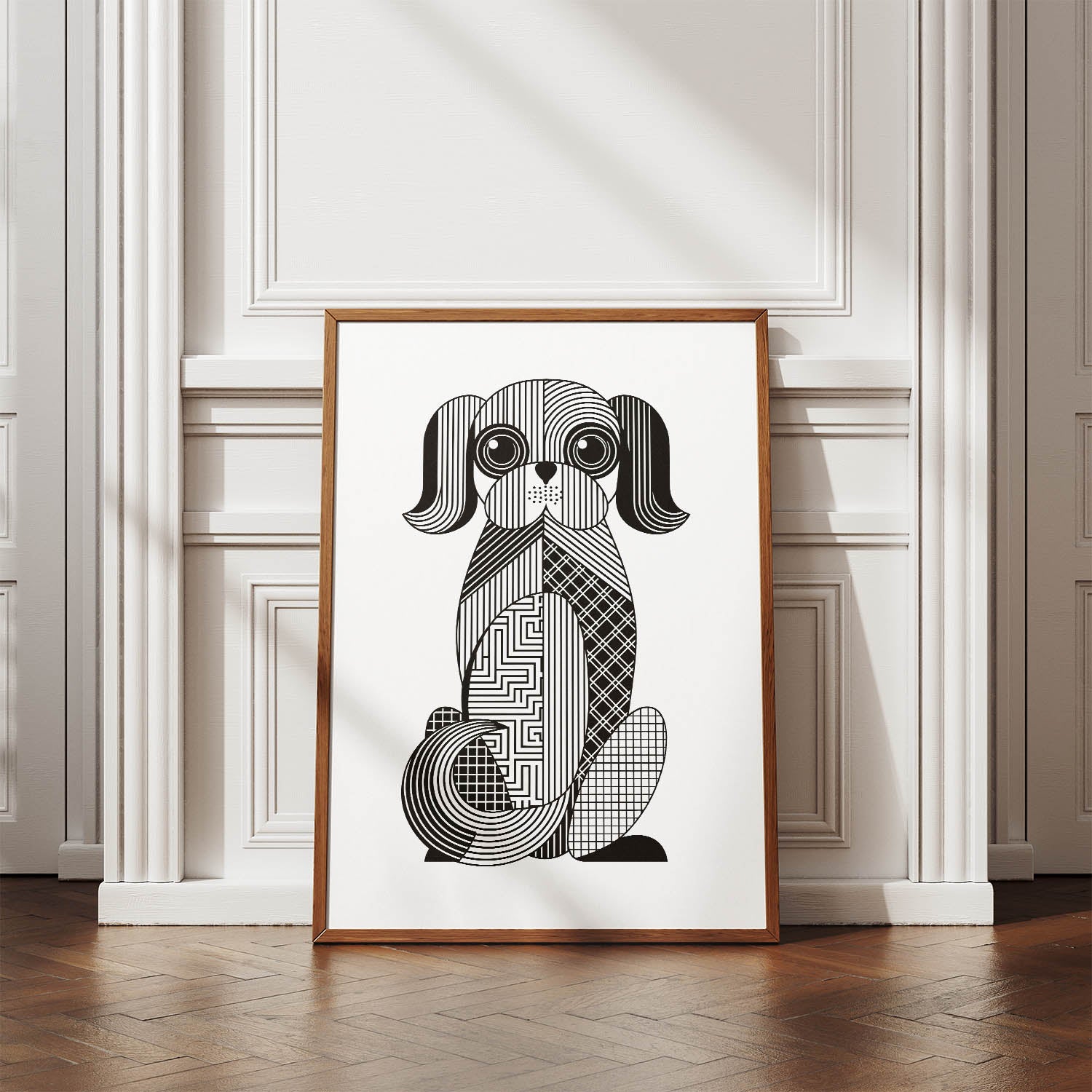 Havanese Geometric Line Art mockup