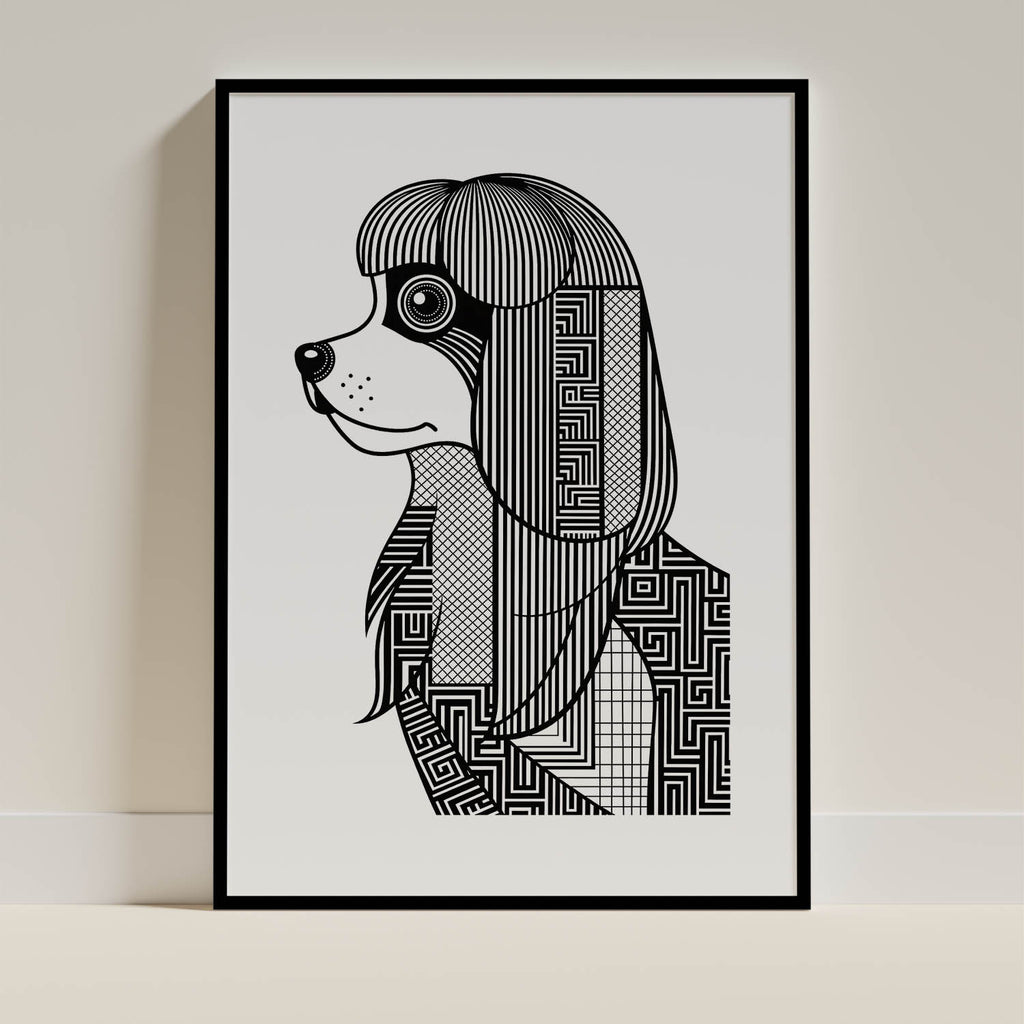 Havanese Geometric Line Art mockup