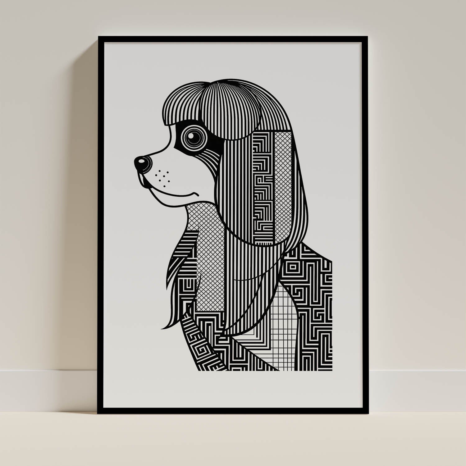 Havanese Geometric Line Art mockup