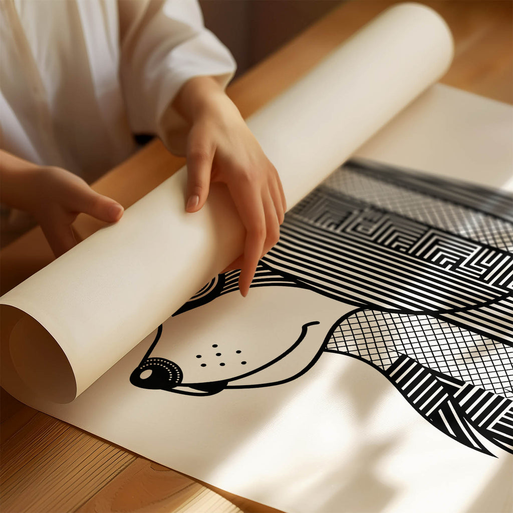 Havanese Geometric Line Art mockup