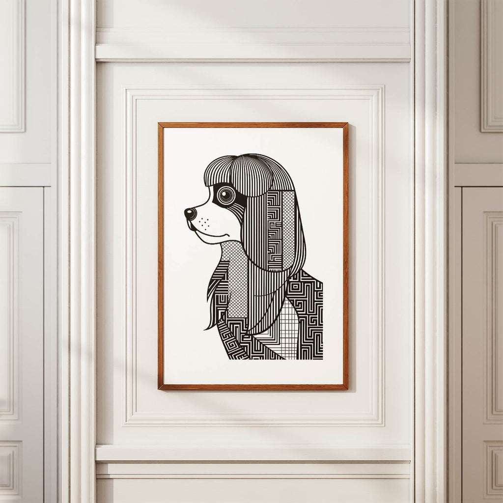 Havanese Geometric Line Art mockup