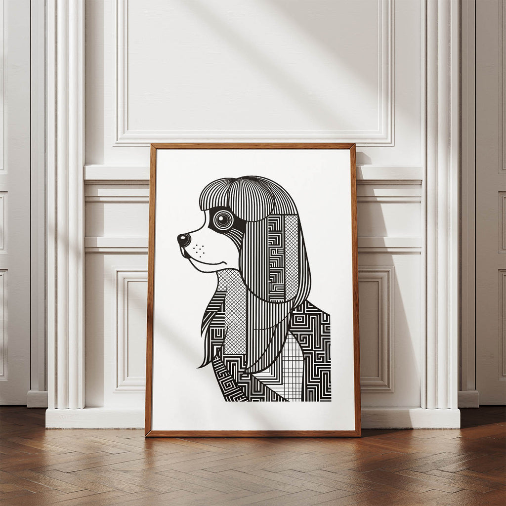 Havanese Geometric Line Art mockup