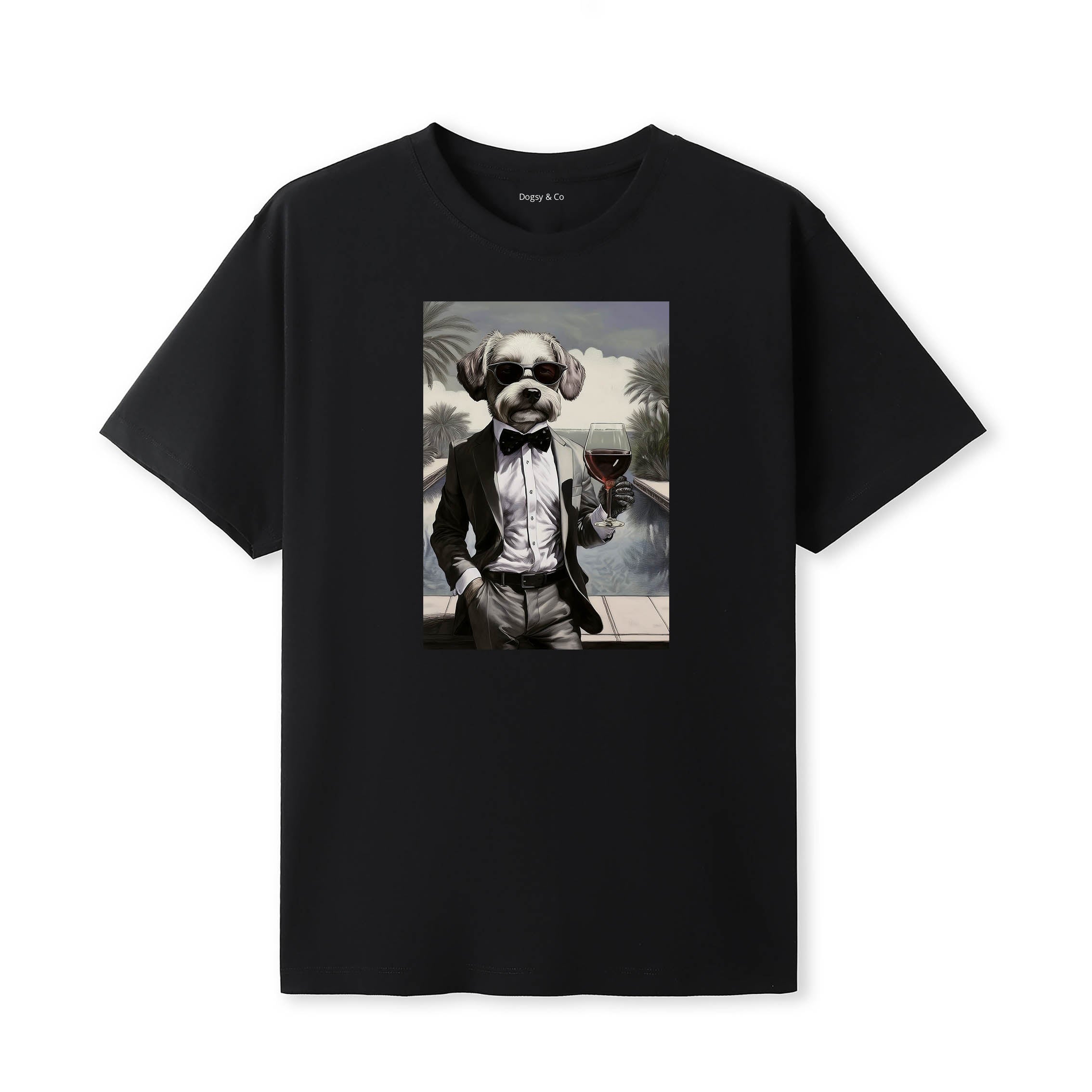 Havanese distinguished gentleman dog t-shirt - black