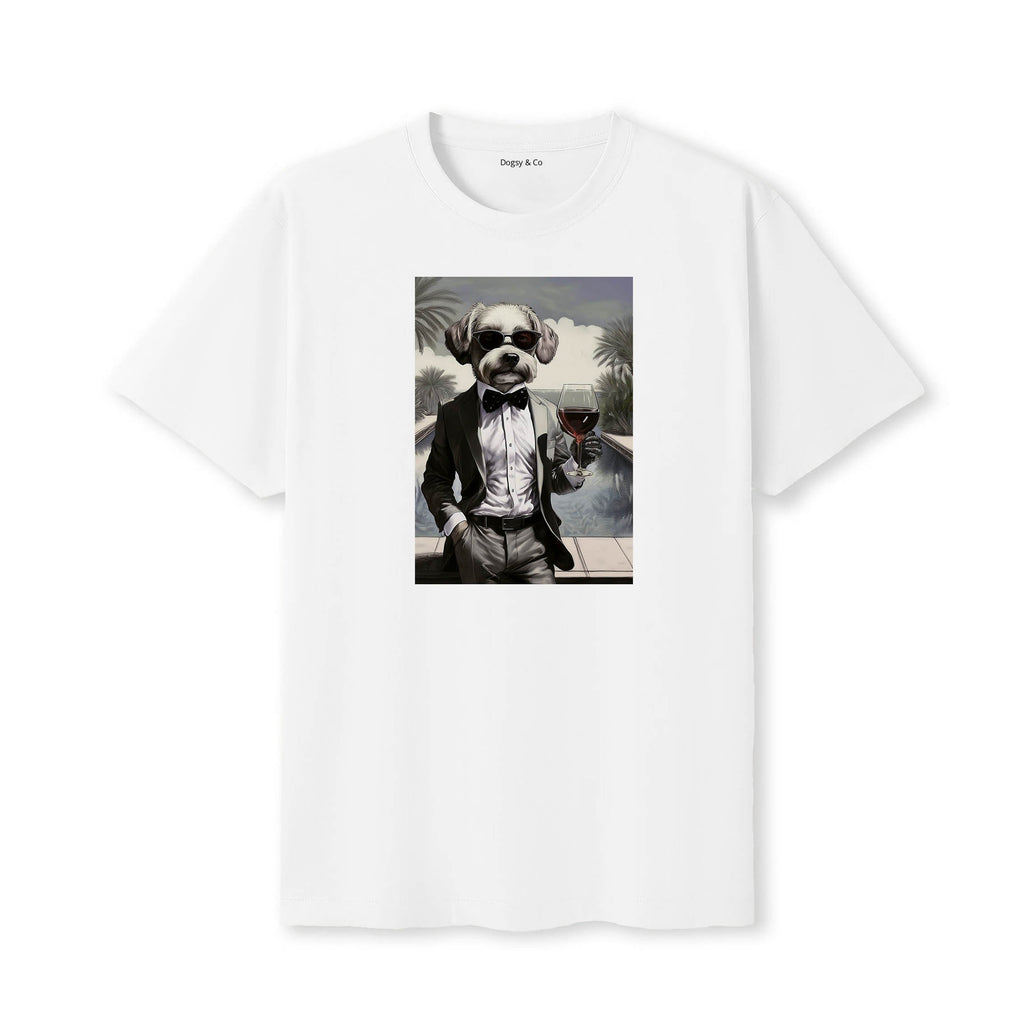 Havanese distinguished gentleman dog t-shirt - white