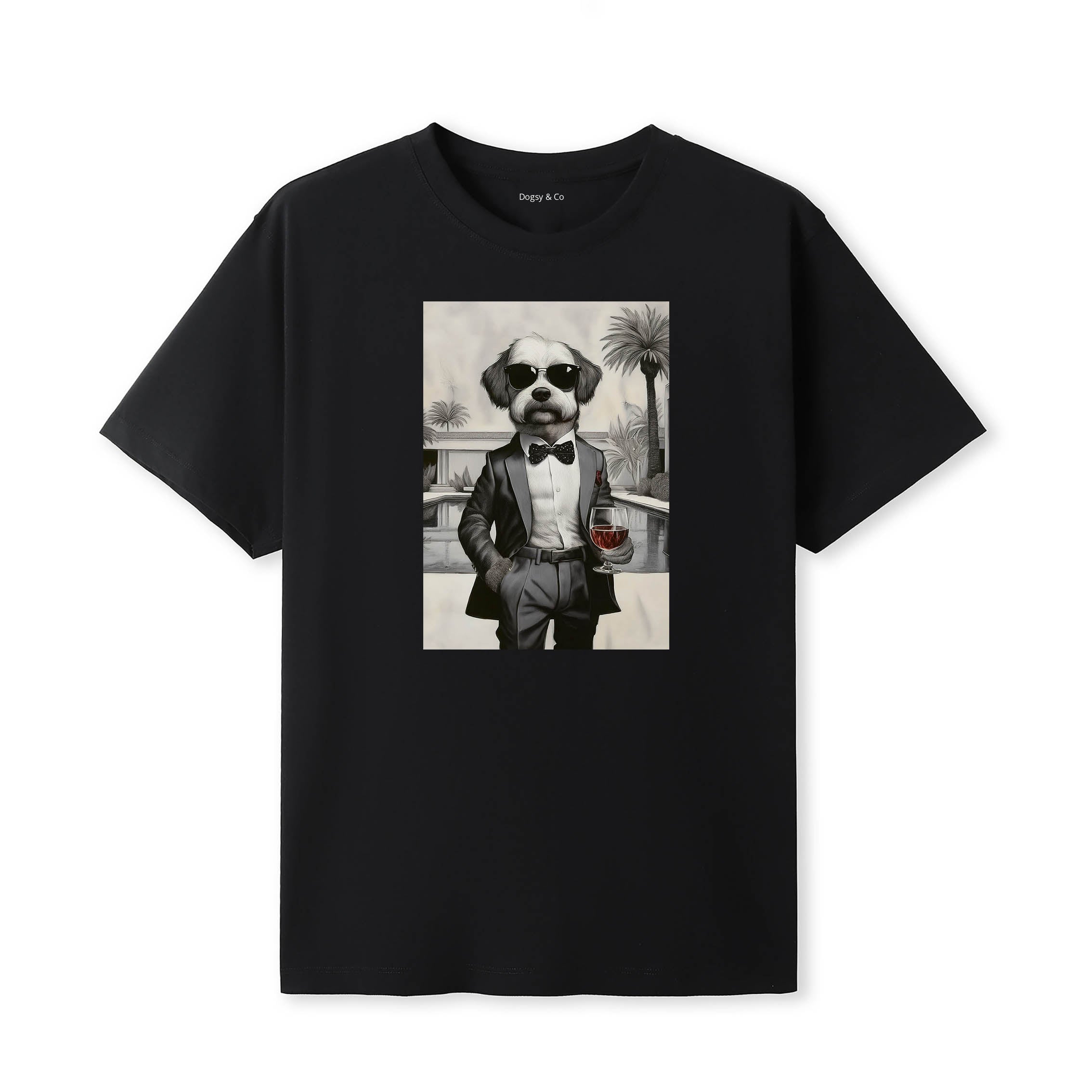 Havanese distinguished gentleman dog t-shirt - black
