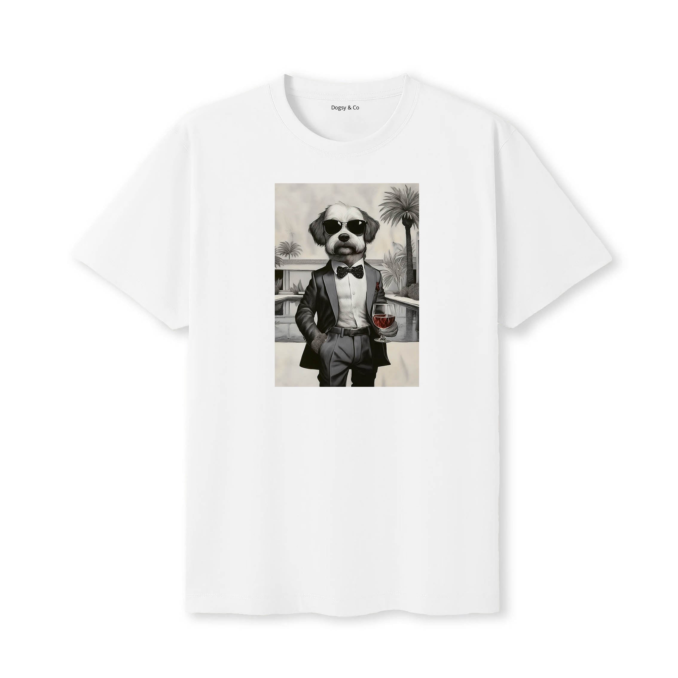 Havanese distinguished gentleman dog t-shirt - white