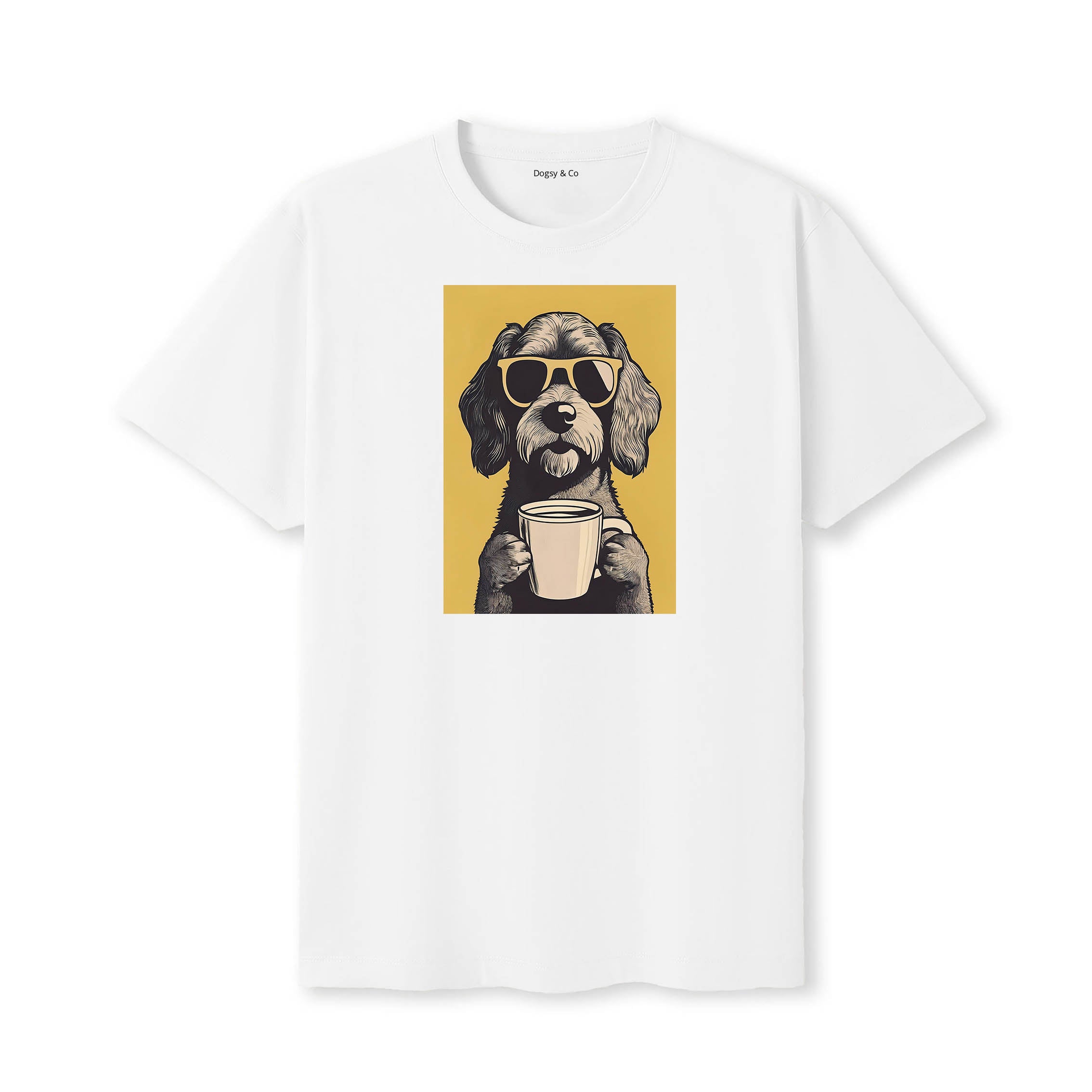 Havapoo Coffee Dog T-Shirt White