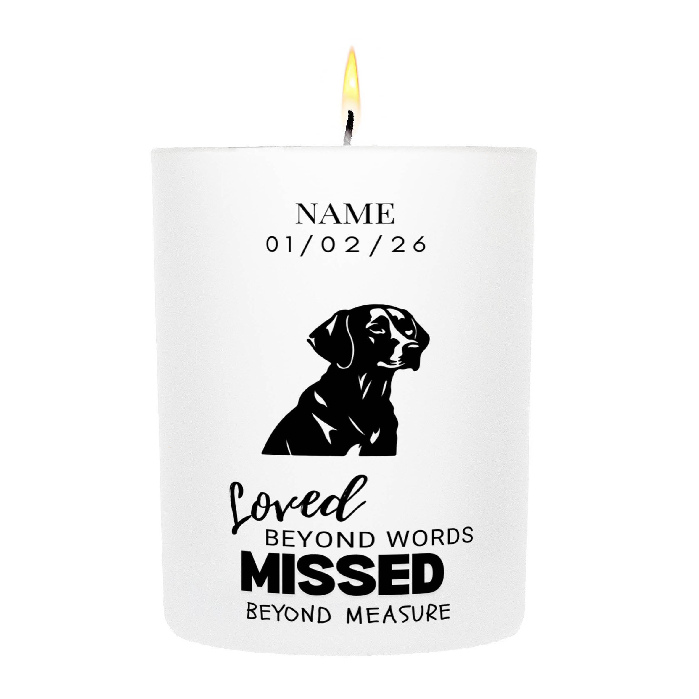 Hungarian Vizsla – Loved Beyond Words, Missed Beyond Measure Custom Candle