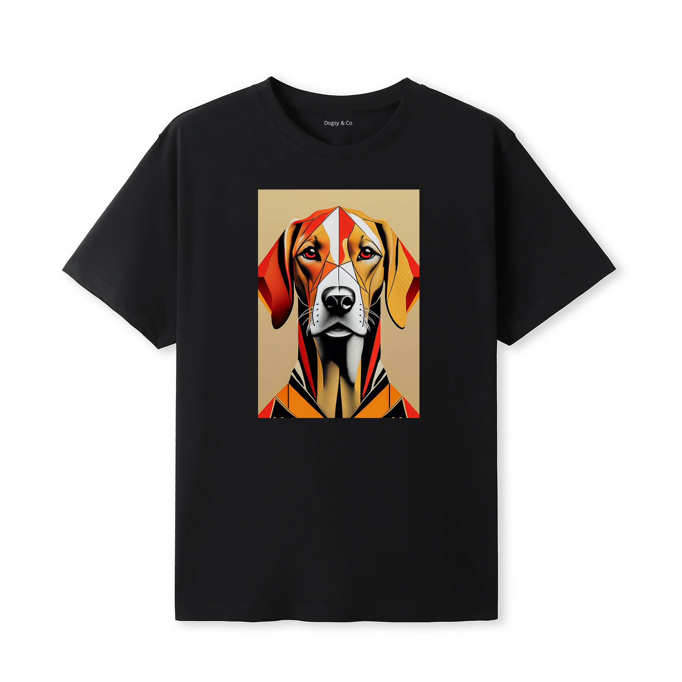 Vizsla Retro Geo Orange Dog T-Shirt | Dogsy & Co