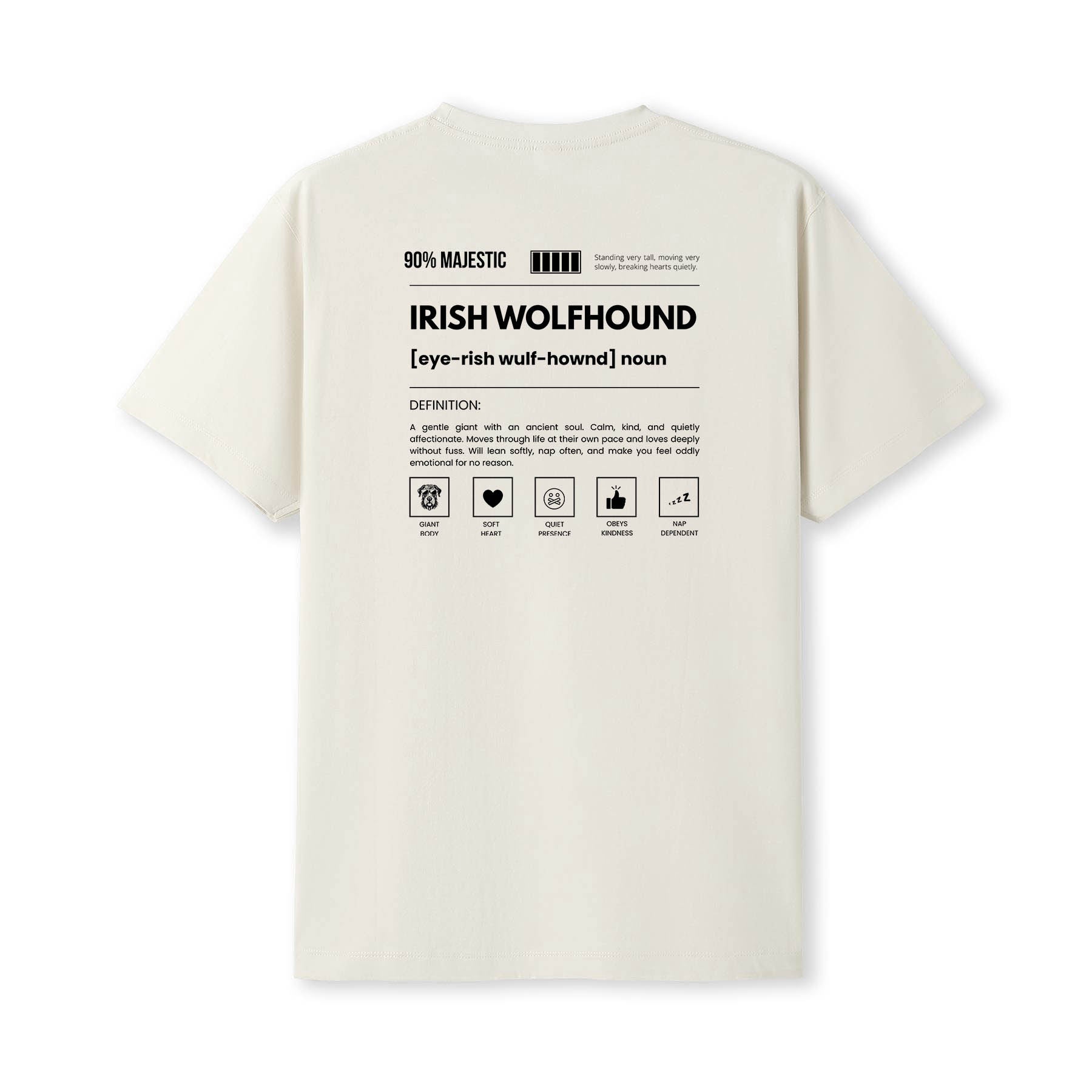 Irish Wolfhound Dog Attitude Tshirt Funny Breed Definition Tee