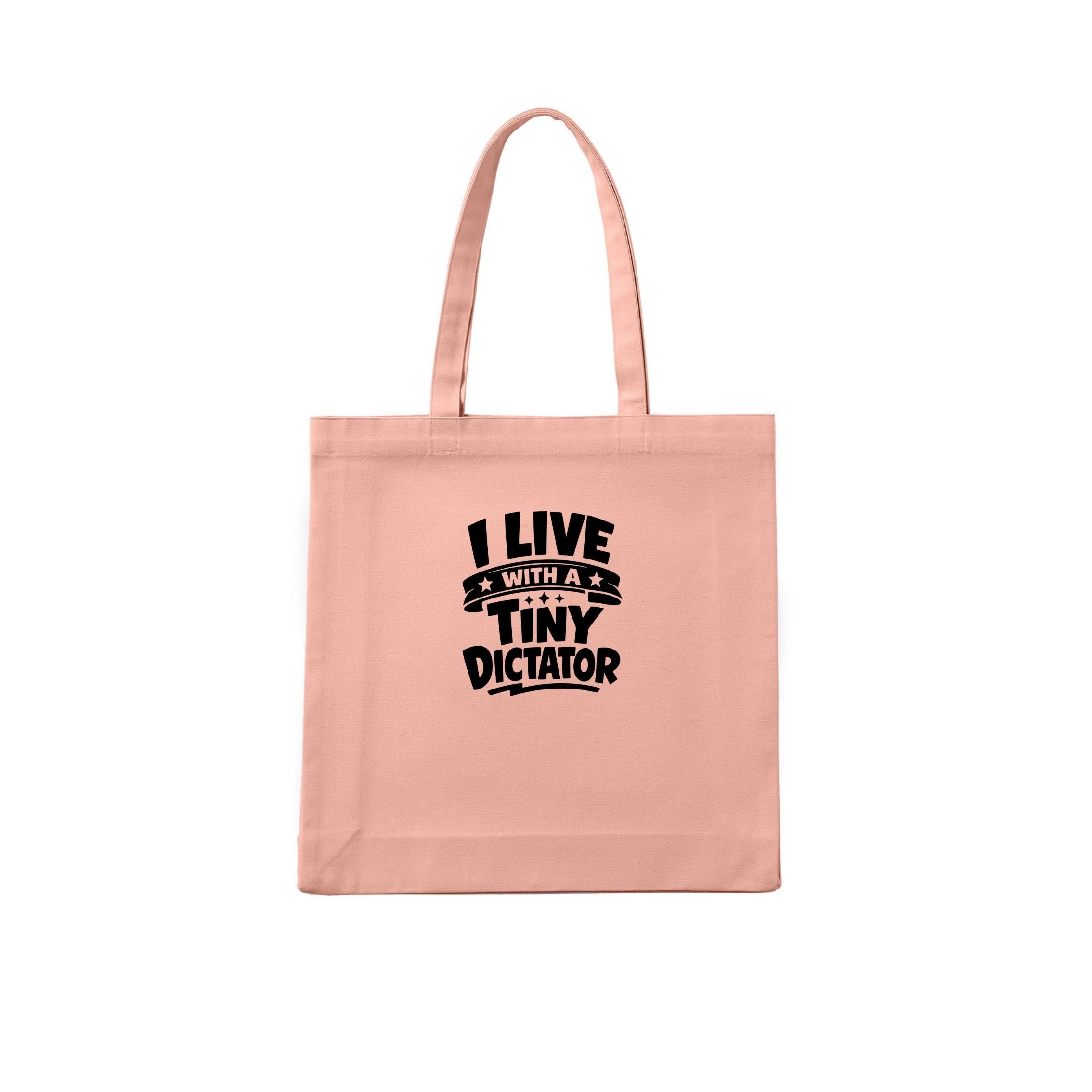 I Live With a Tiny Dictator Tote Bag - detail view