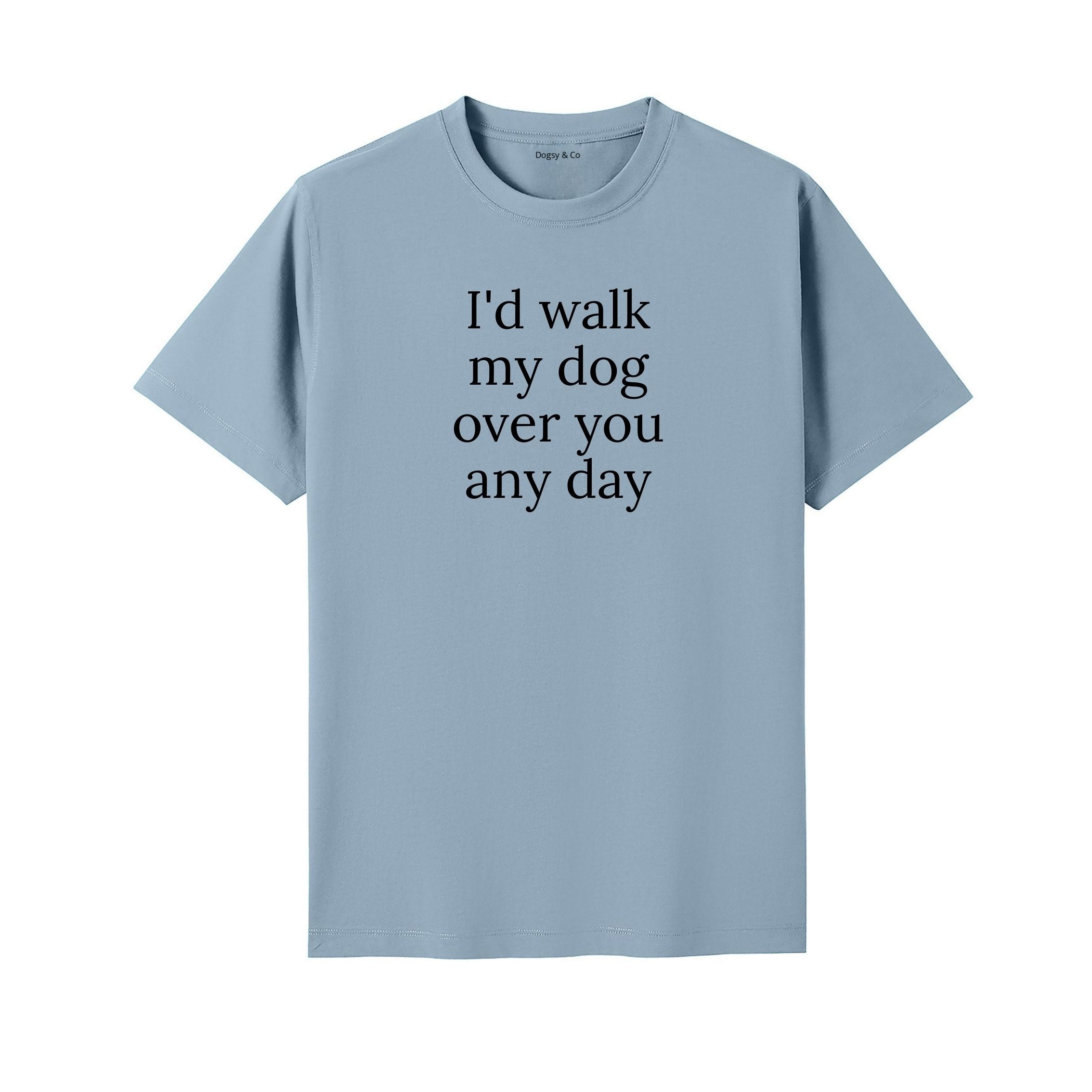 I'd Walk My Dog Over You Any Day T-Shirt - detail view