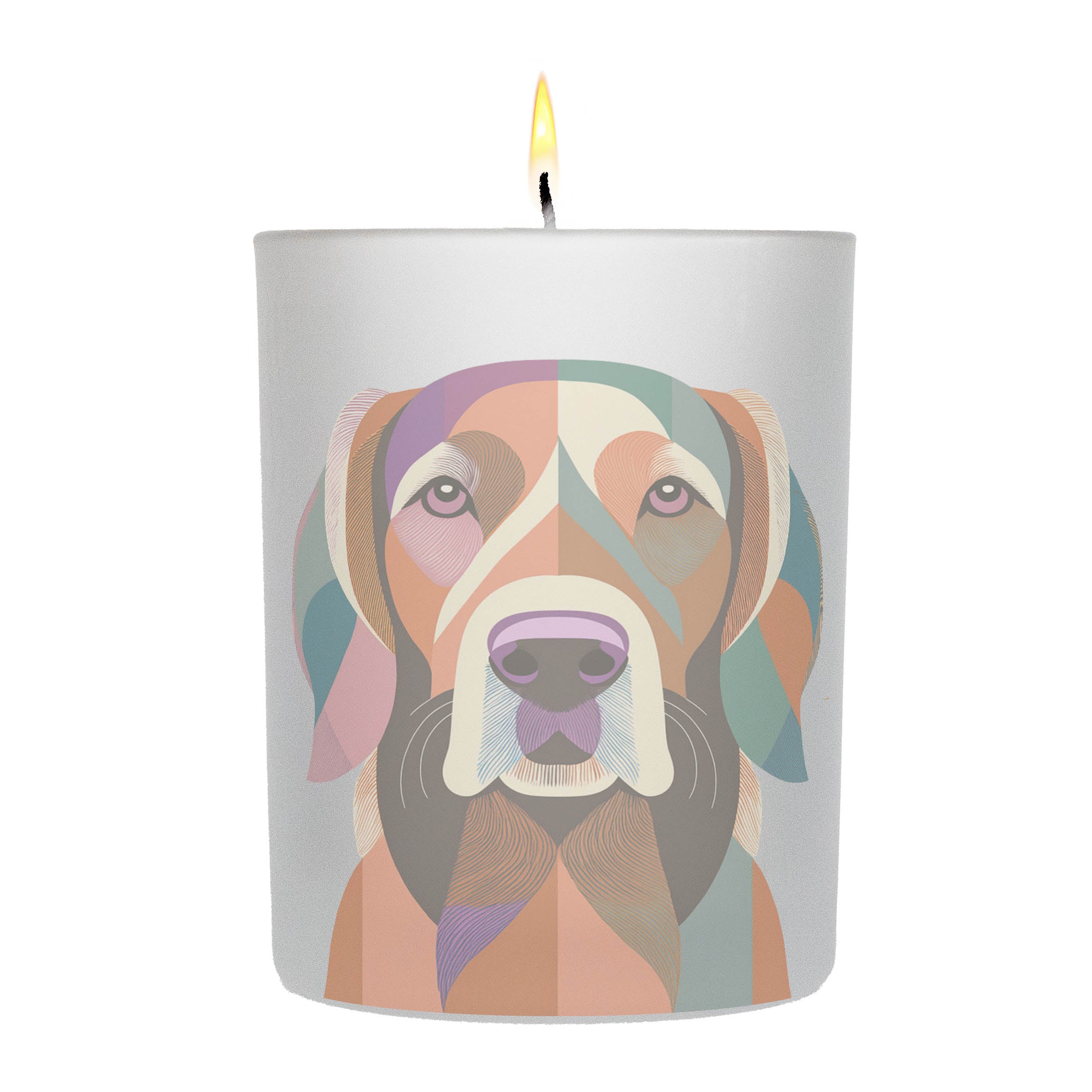 Irish Setter Graphic Retro Chic Frosted Candle
