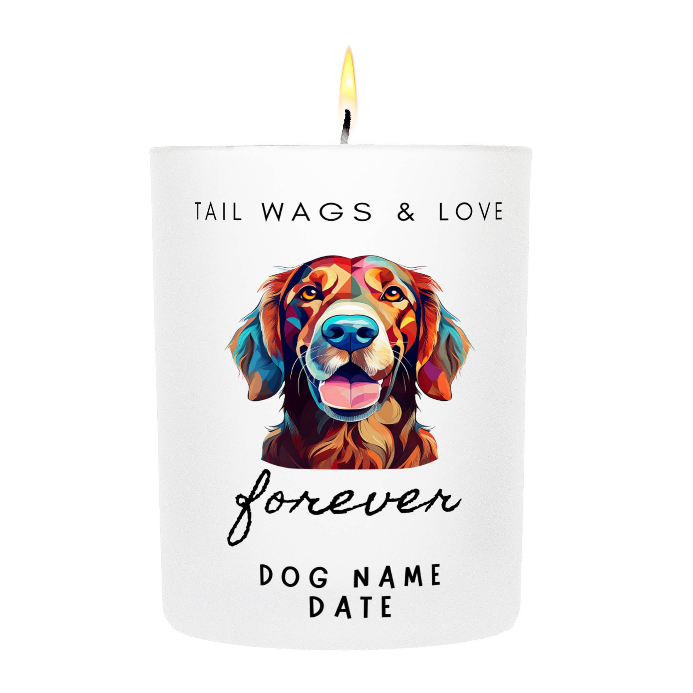 IRISH SETTER   Tail Wags & Love Custom Candle
