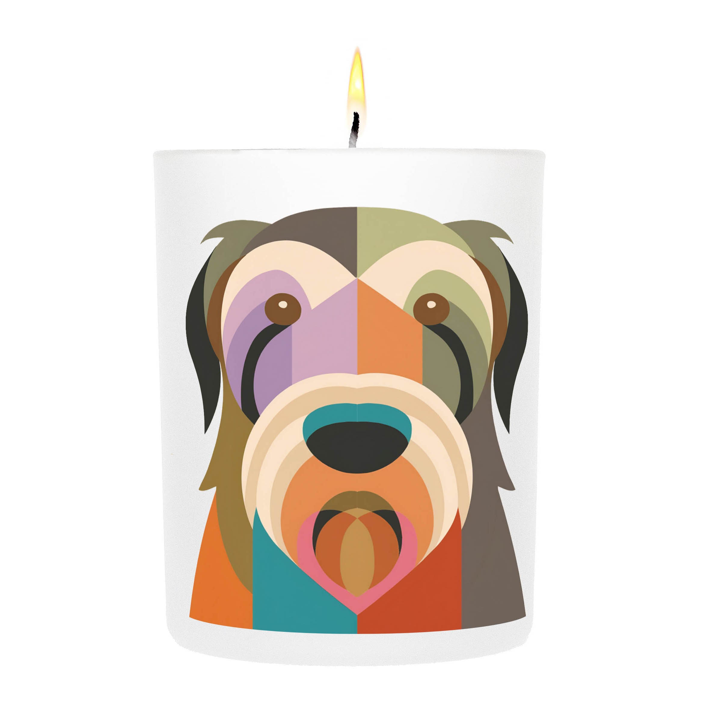 Irish Wolfhound Graphic Bold Dog Candle
