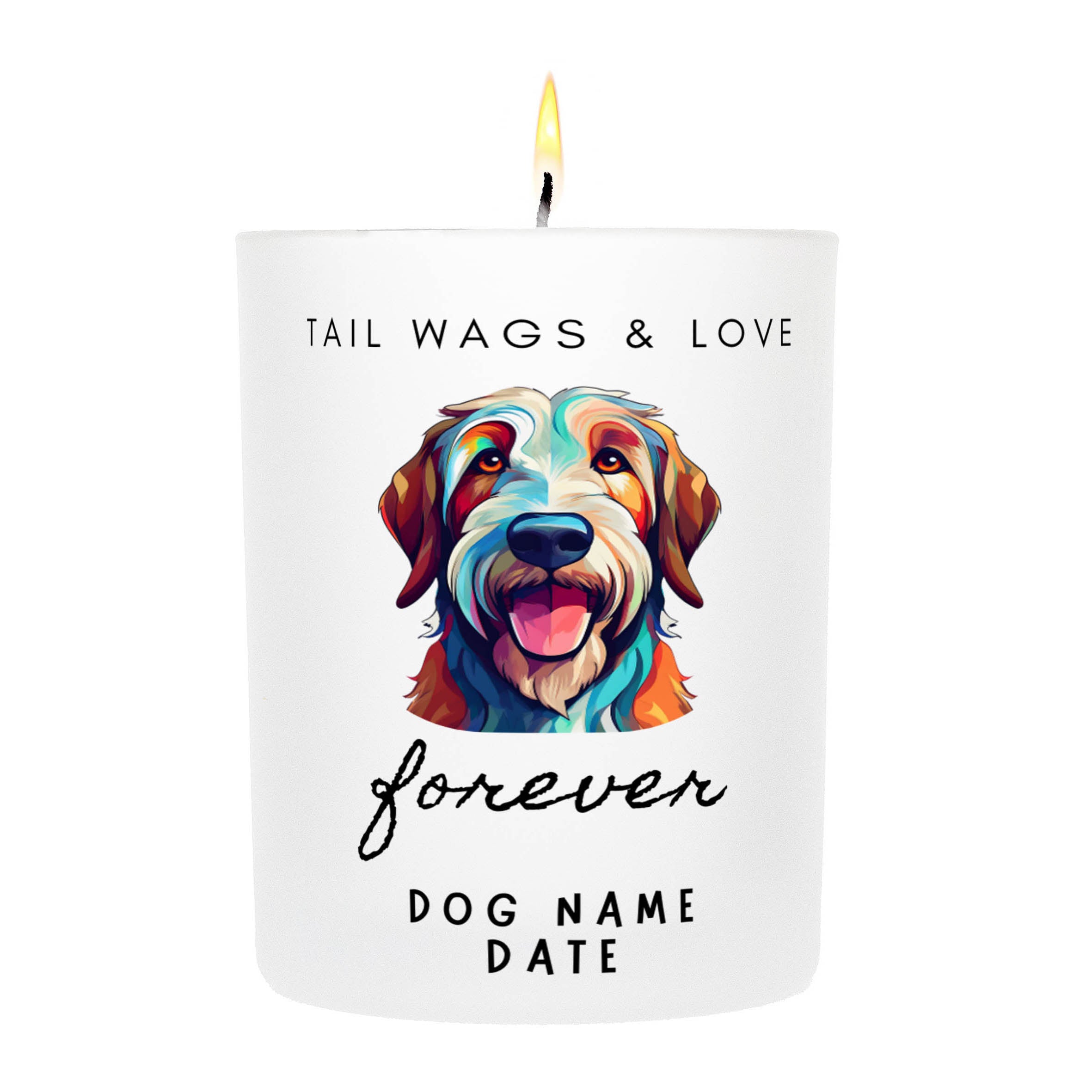 IRISH WOLFHOUND   Tail Wags & Love Custom Candle