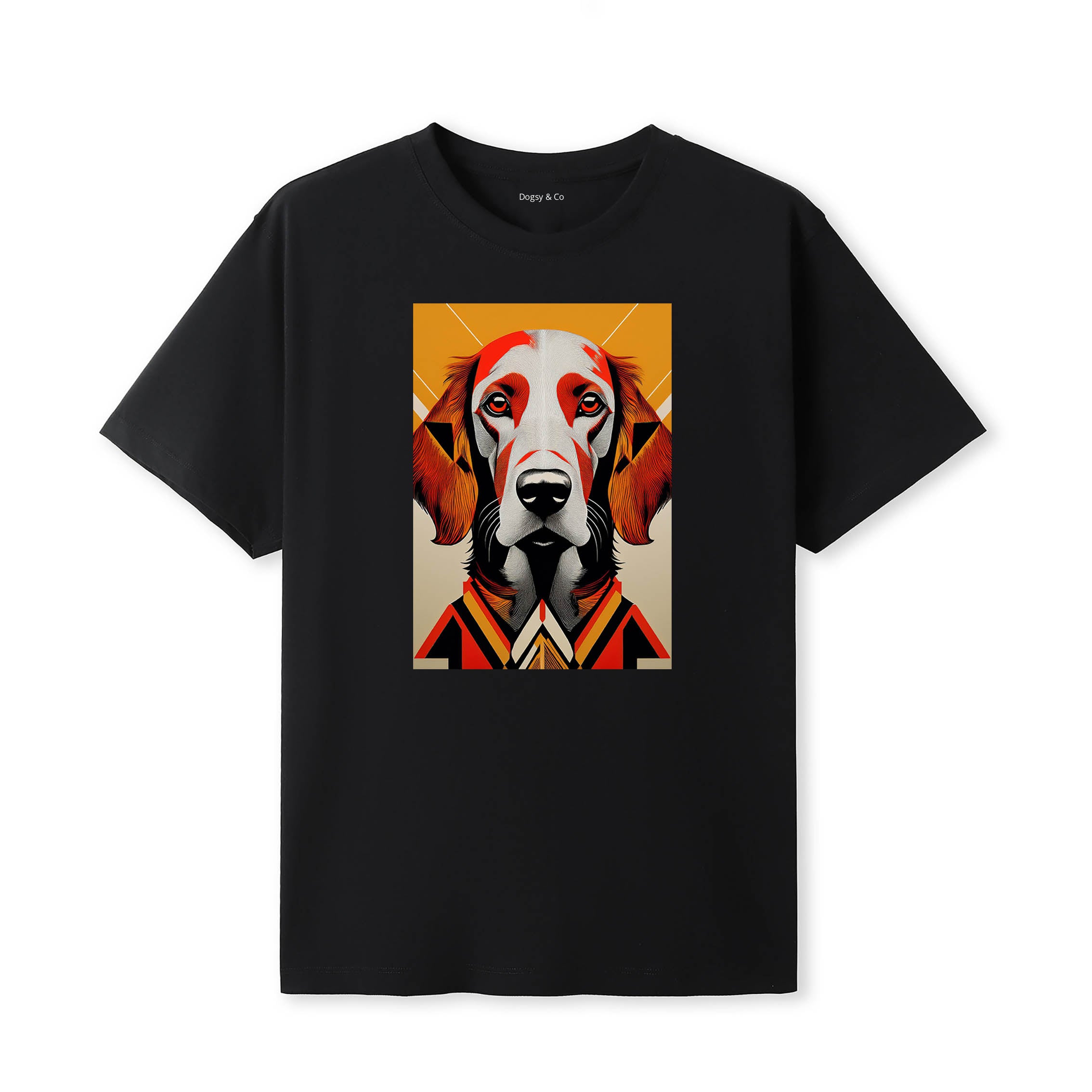 Irish Setter Retro Geo Orange Dog T-Shirt | Dogsy & Co