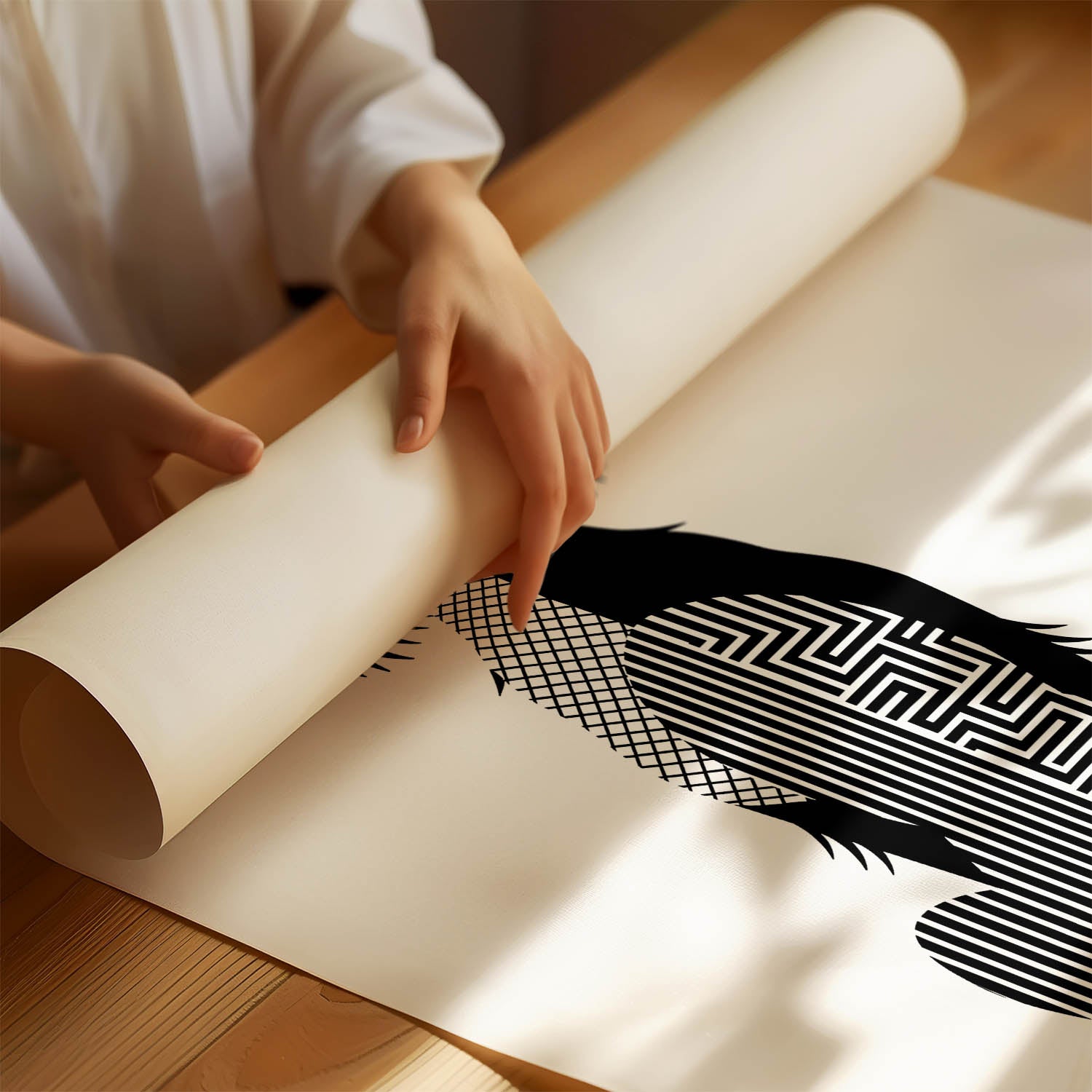 Irish Setter Geometric Line Art mockup