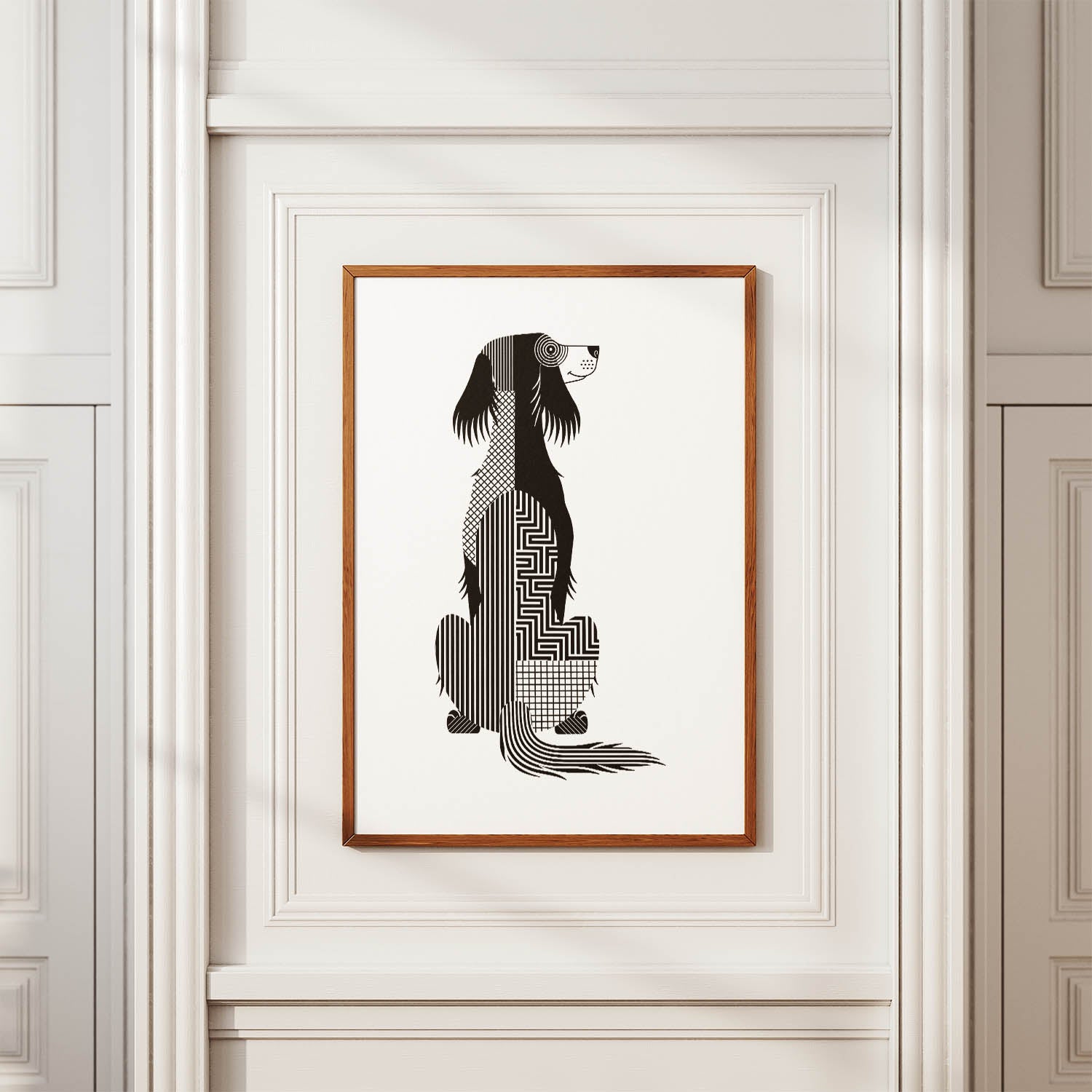 Irish Setter Geometric Line Art mockup