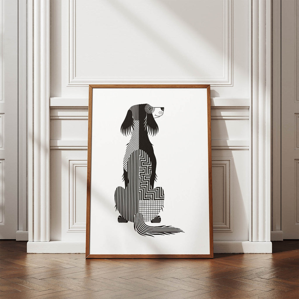 Irish Setter Geometric Line Art mockup