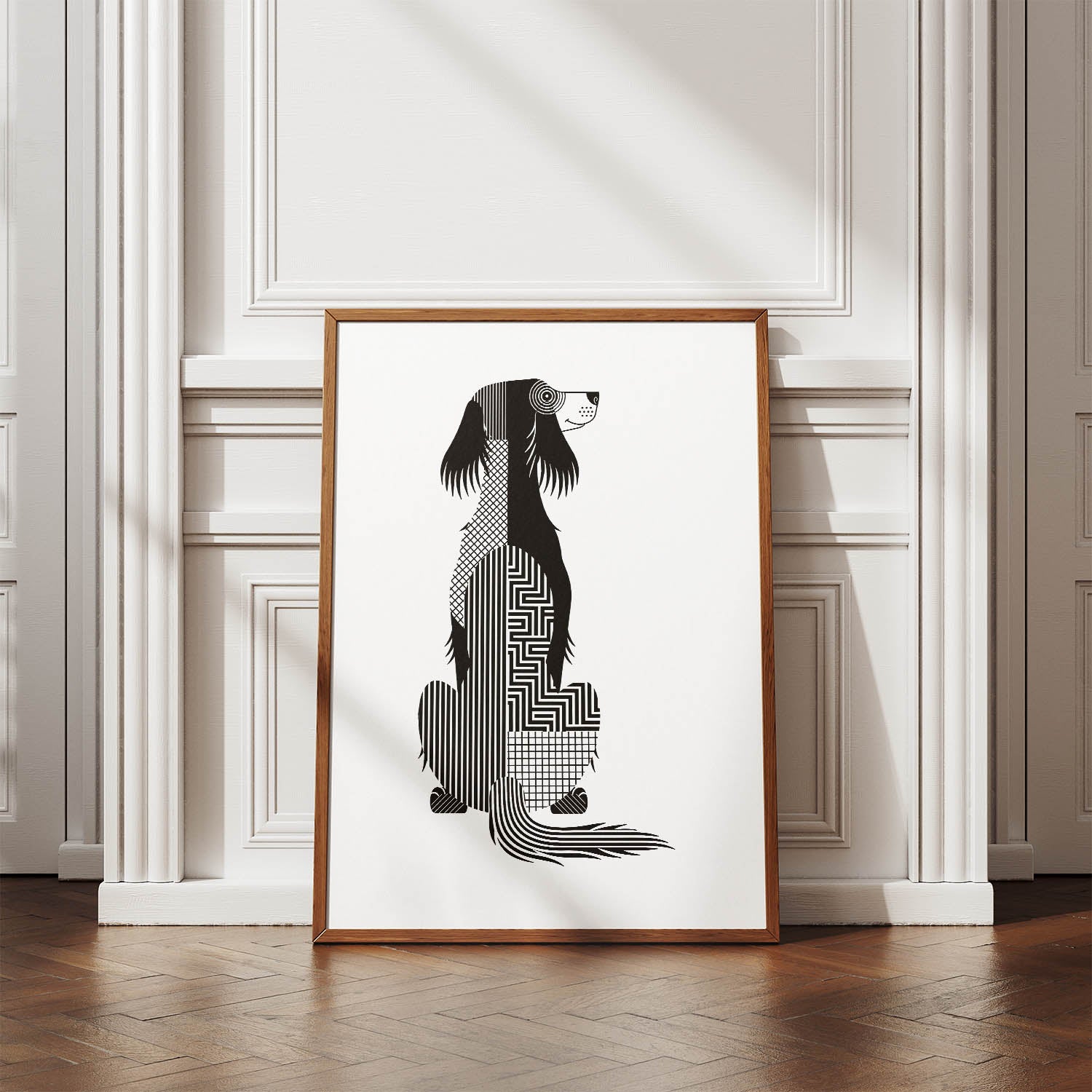 Irish Setter Geometric Line Art mockup