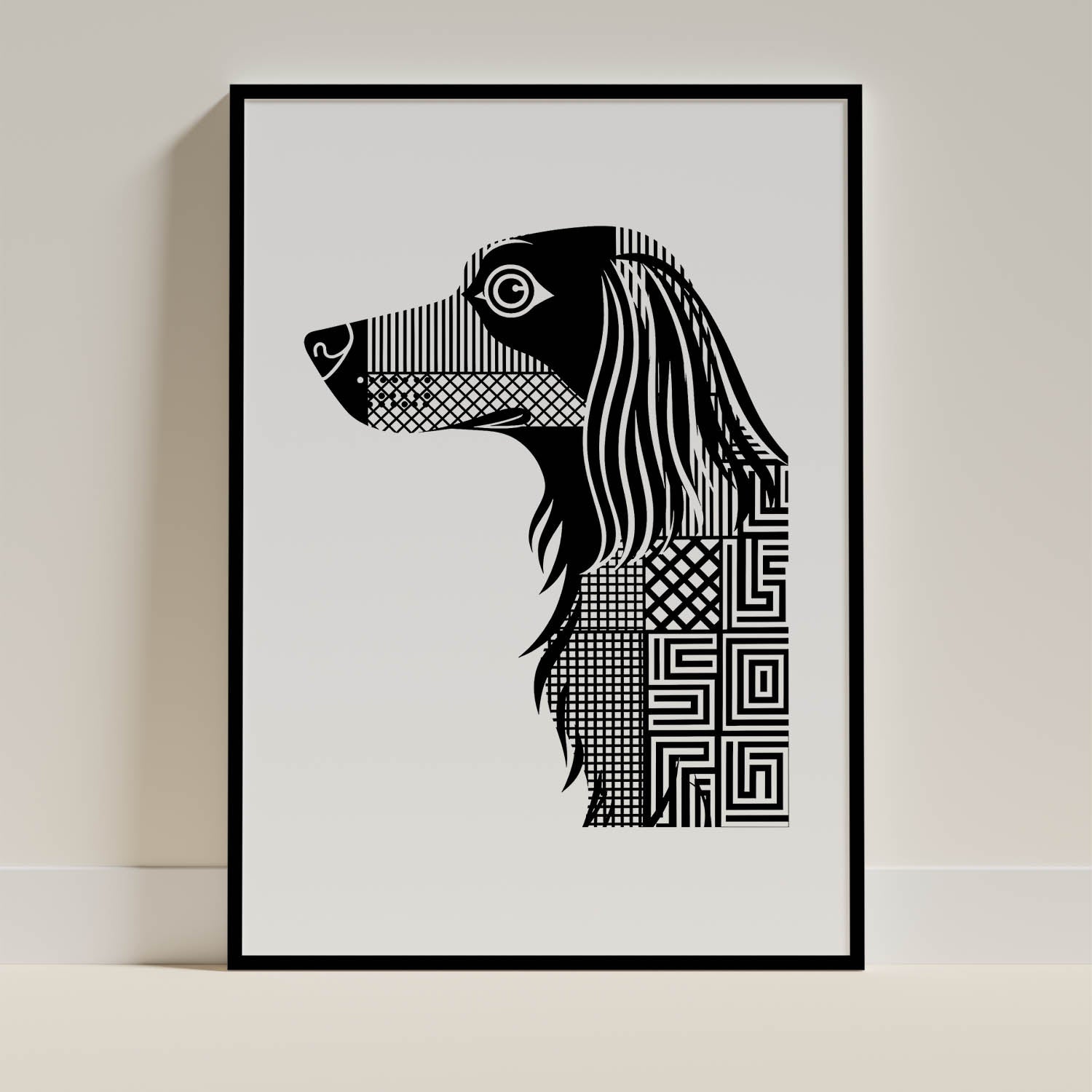 Irish Setter Geometric Line Art mockup