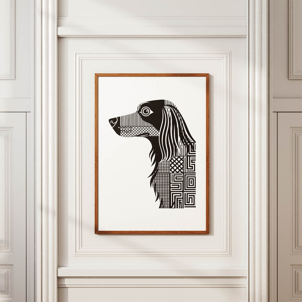 Irish Setter Geometric Line Art mockup