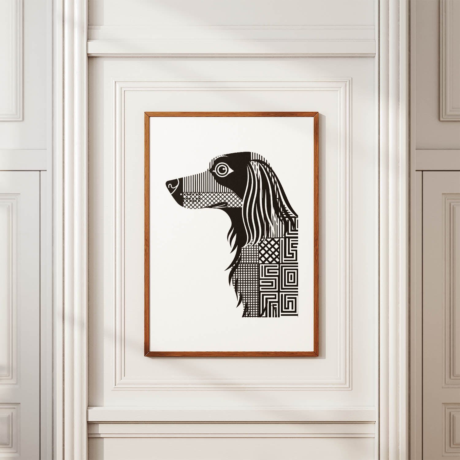 Irish Setter Geometric Line Art mockup