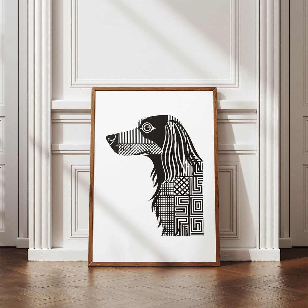 Irish Setter Geometric Line Art mockup