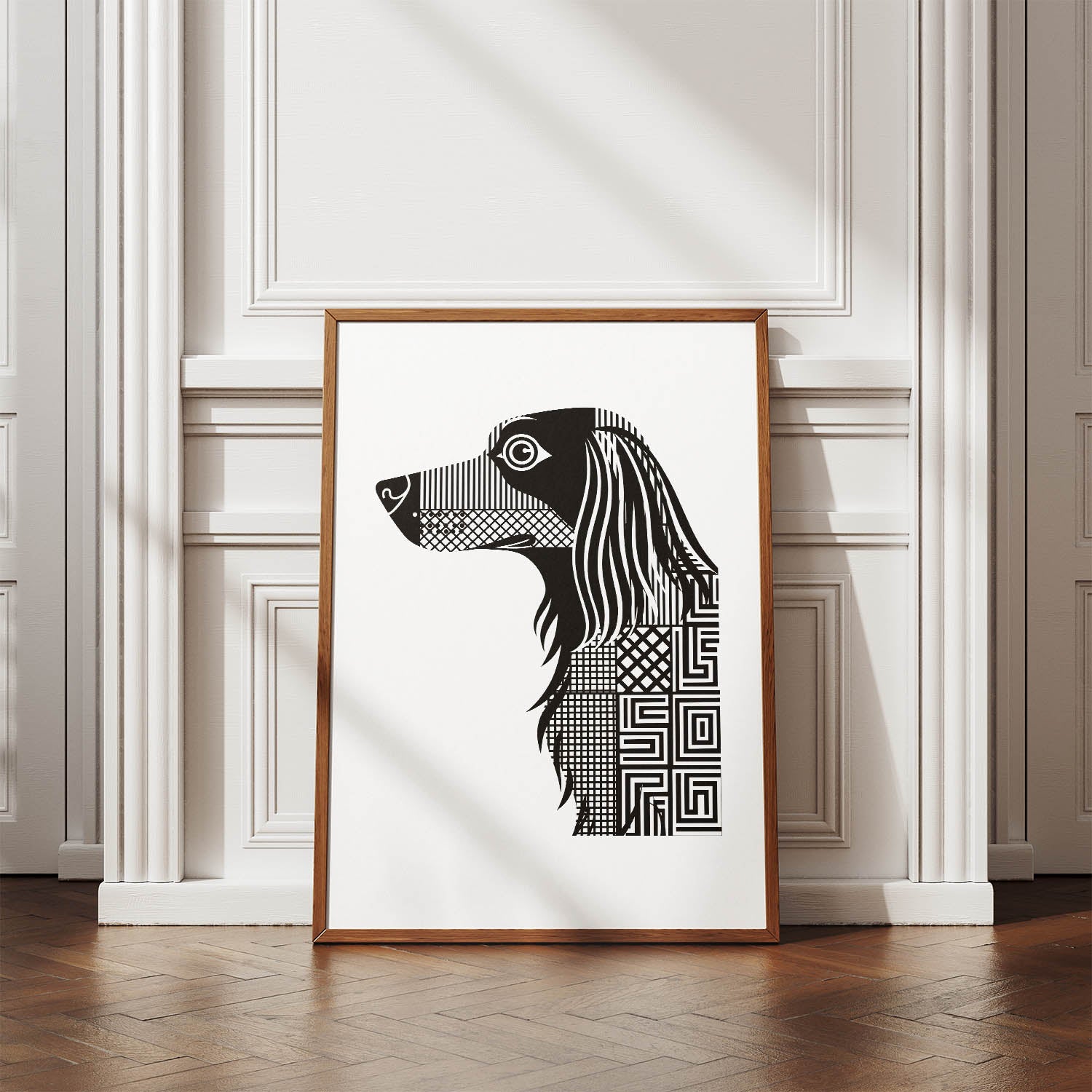 Irish Setter Geometric Line Art mockup