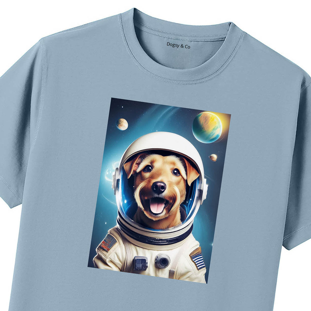 Blue T-Shirt Close Up